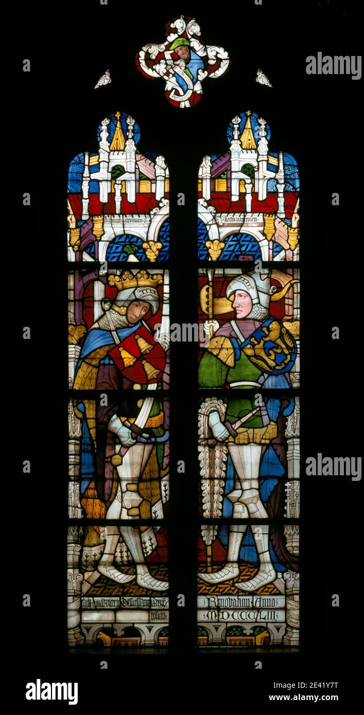 Karl der Große und König Artus aus dem Neun-Helden-Zyklus Foto Stock