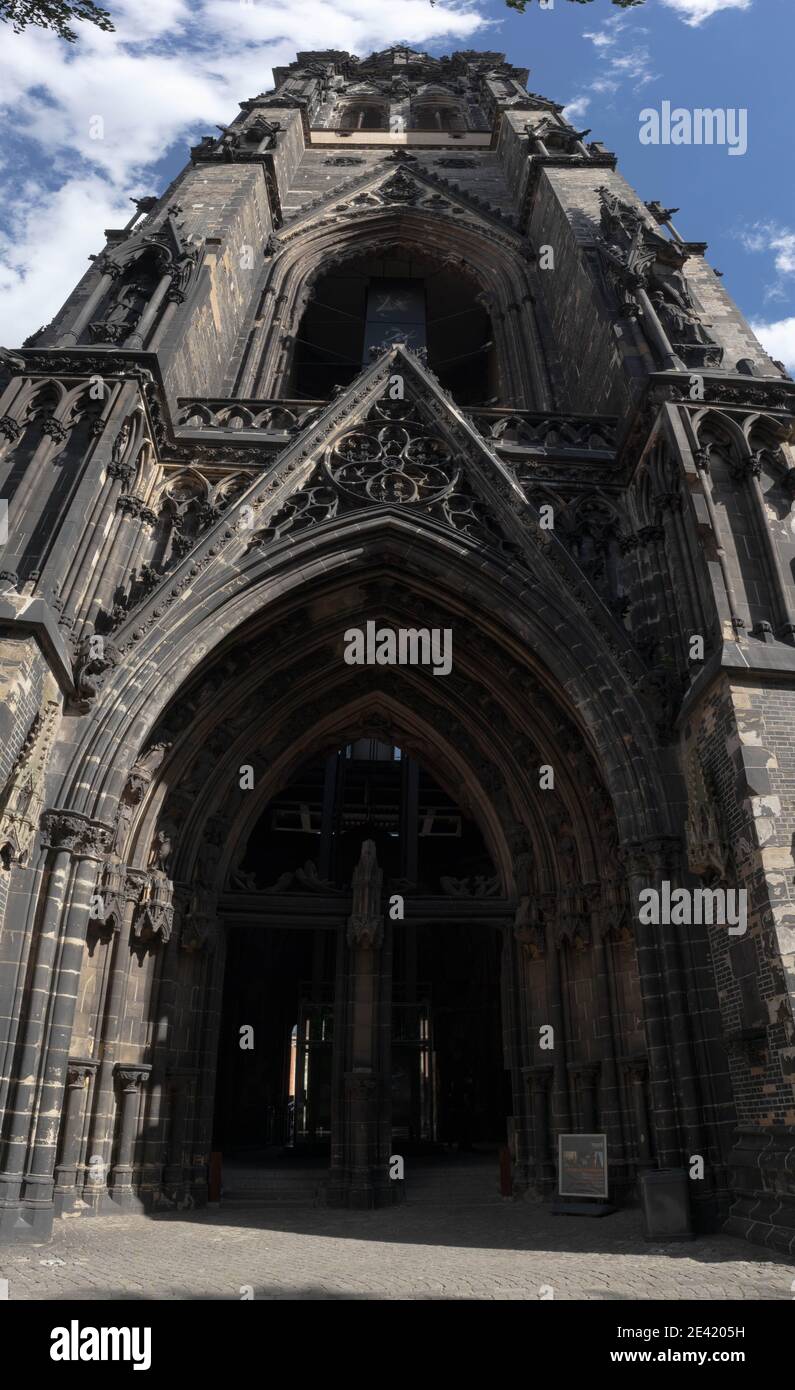 Mahnmal St. Nikolai torre della chiesa di Amburgo, Germania Foto Stock