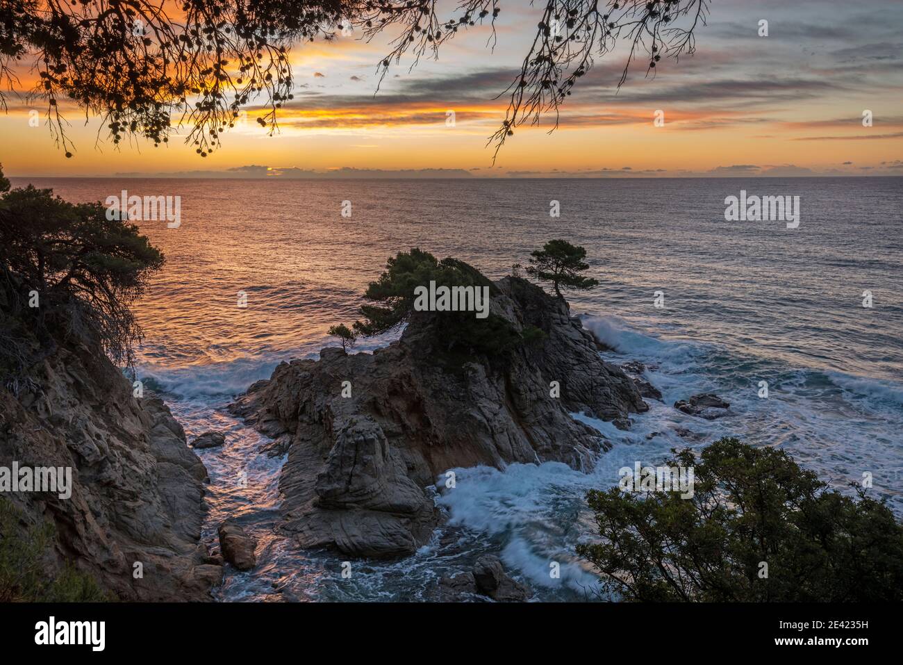 PUNTA SUREDA LLORET DE MAR COSTA BRAVA CATALOGNA Foto Stock