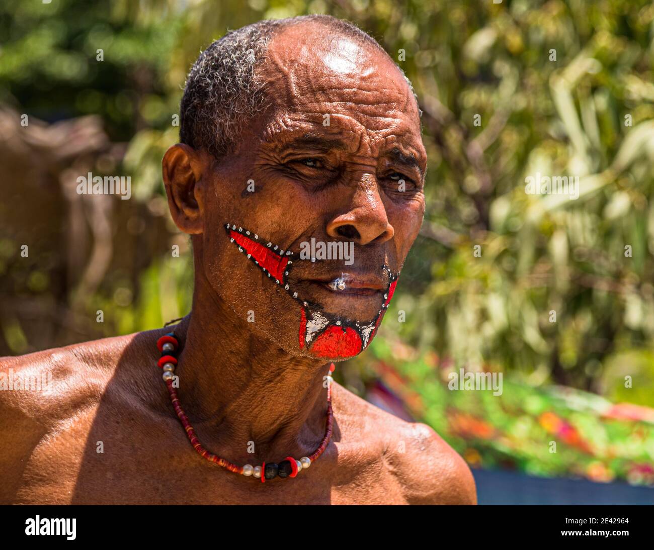 Danza Milamala tradizionale delle Isole Trobriand durante il Festival of Free Love, Kwebwaga, Papua Nuova Guinea Foto Stock