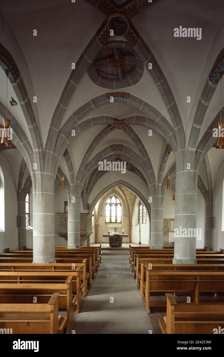 Evangelische Martinskirche, Blick nach Osten Foto Stock