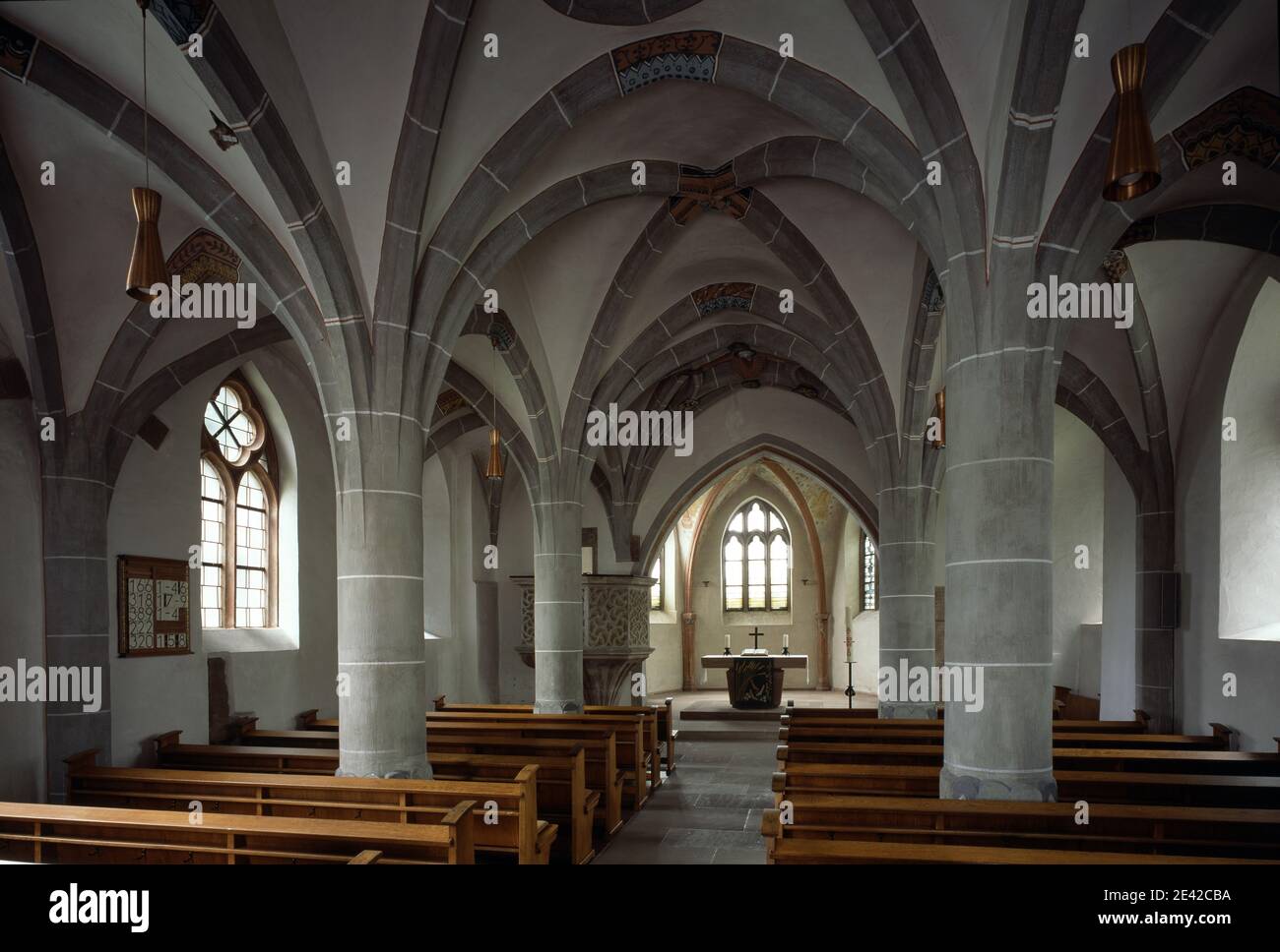 Evangelische Martinskirche, Blick nach Osten Foto Stock