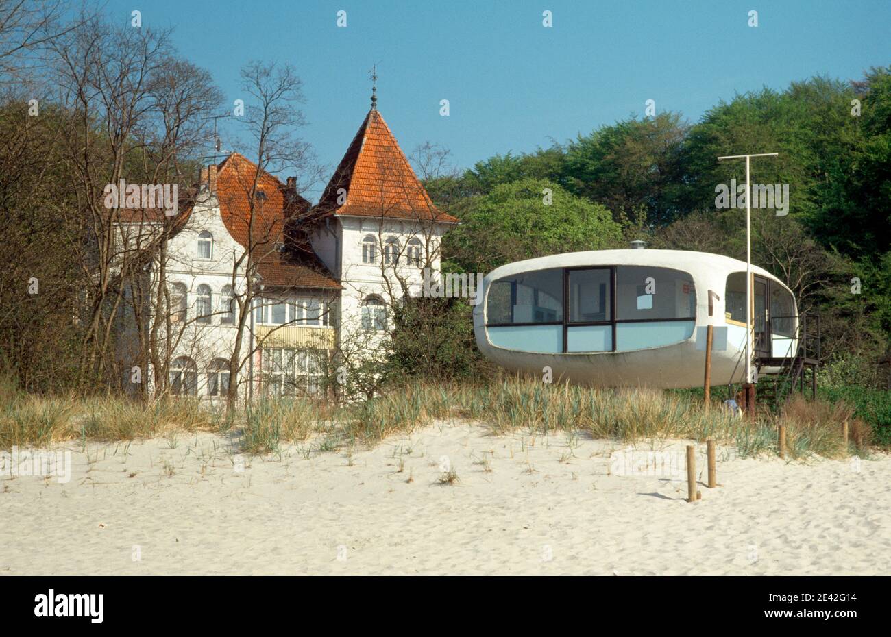 Betonschalenbau, erbaut 1968 Foto Stock