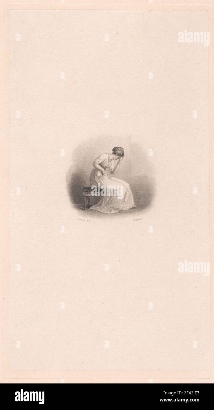 William finden, 1787â–1852, British, The Tear, 1834. Incisione a filo su carta spessa, leggermente testurizzata, beige, wove, con crema, chine colle. Foto Stock