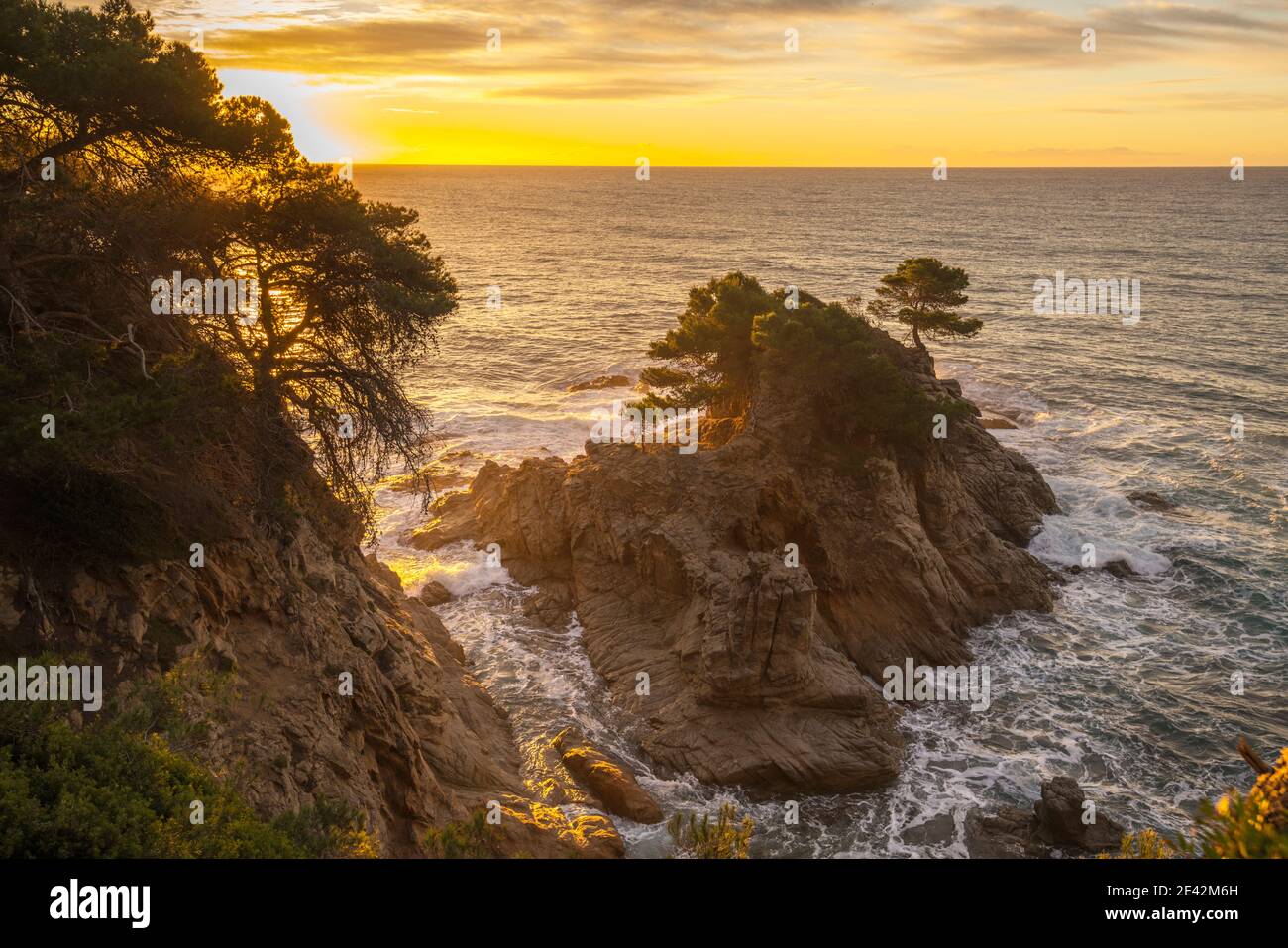 PUNTA SUREDA LLORET DE MAR COSTA BRAVA CATALOGNA Foto Stock