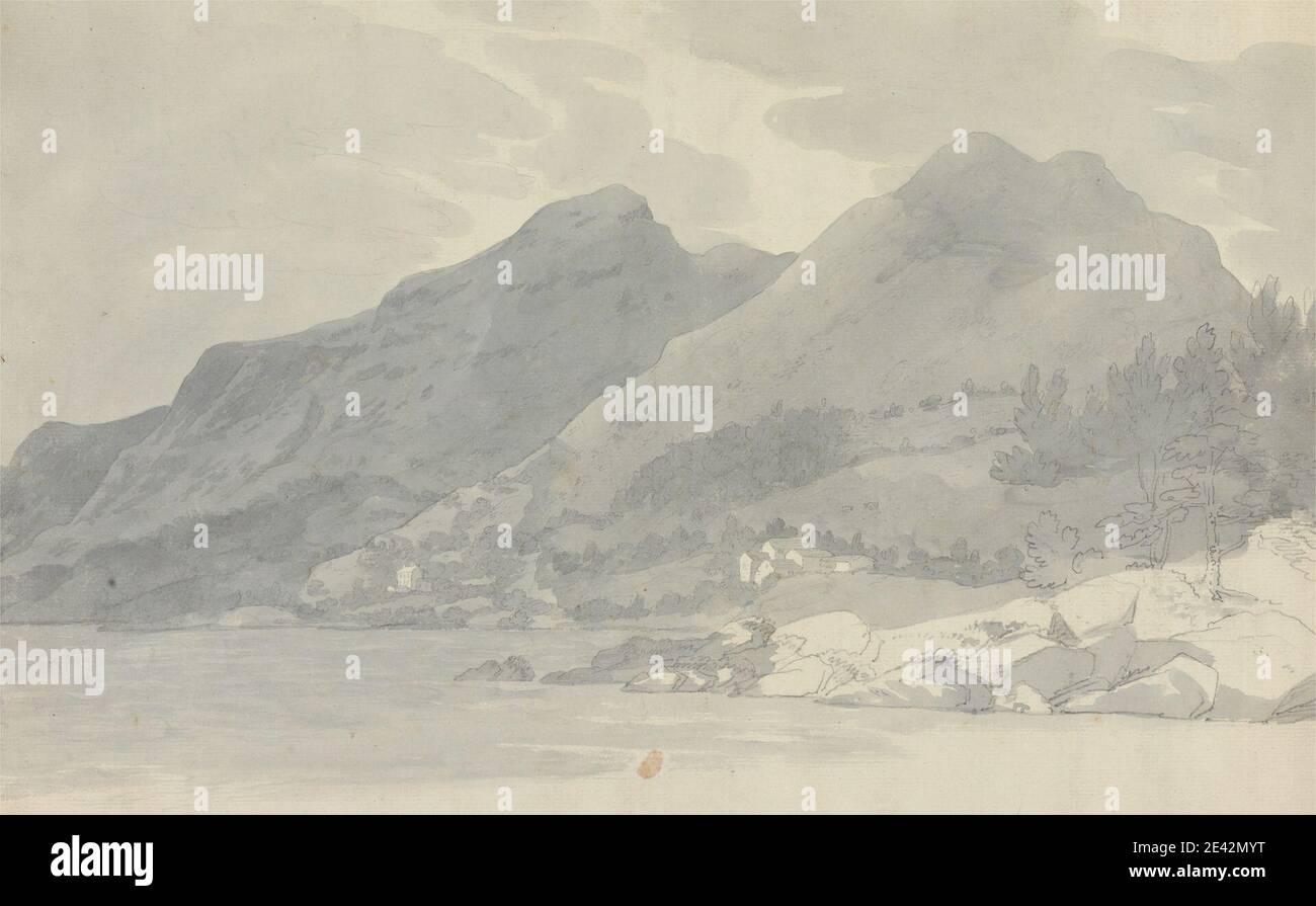 Joseph Farington, 1747â–1821, inglese, [Paesaggio]. Penna e inchiostro e acquerello su grafite su carta wove. Foto Stock