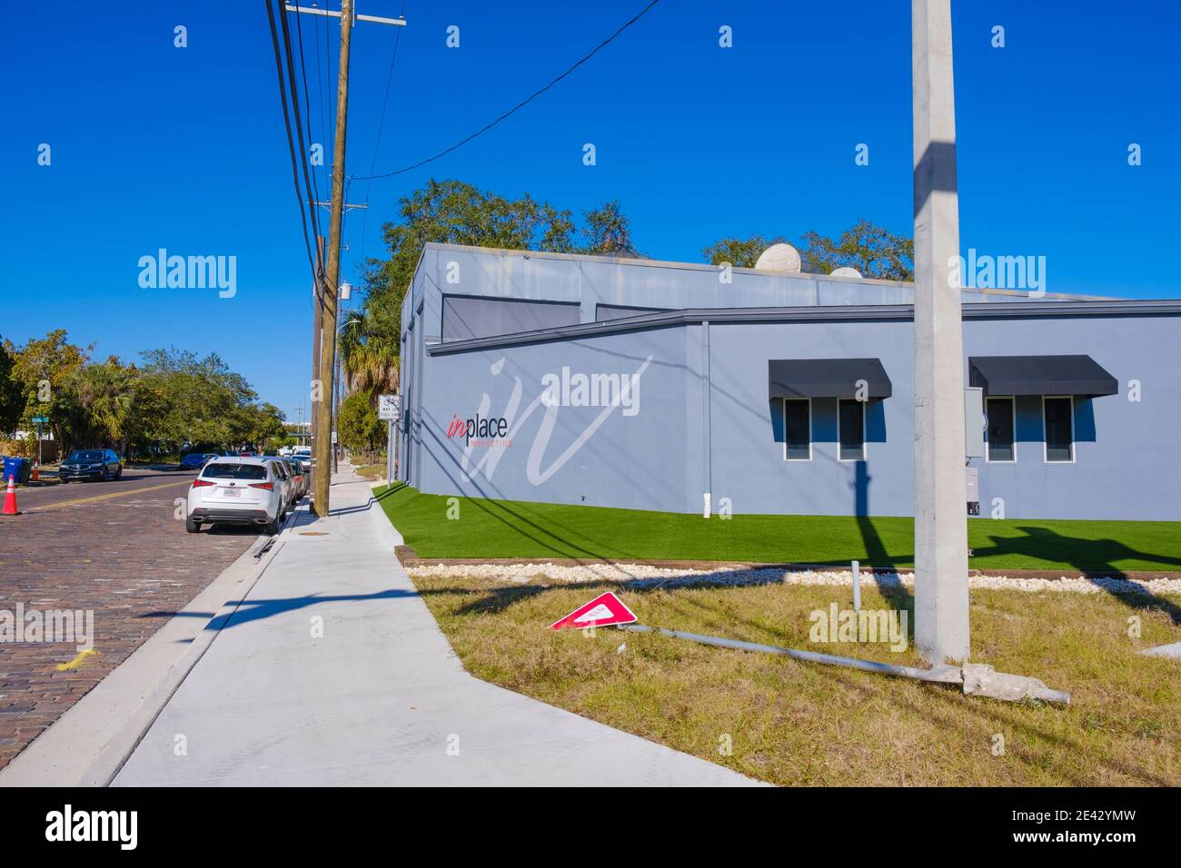 In Place Marketing - Hyde Park, un quartiere gentrifed in, Tampa, Florida Foto Stock