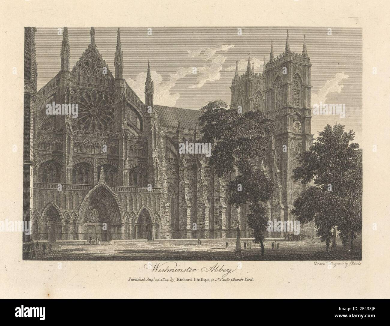 Samuel Rawle, 1771â–1860, British, Westminster Abbey, 1804. Incisione. Foto Stock