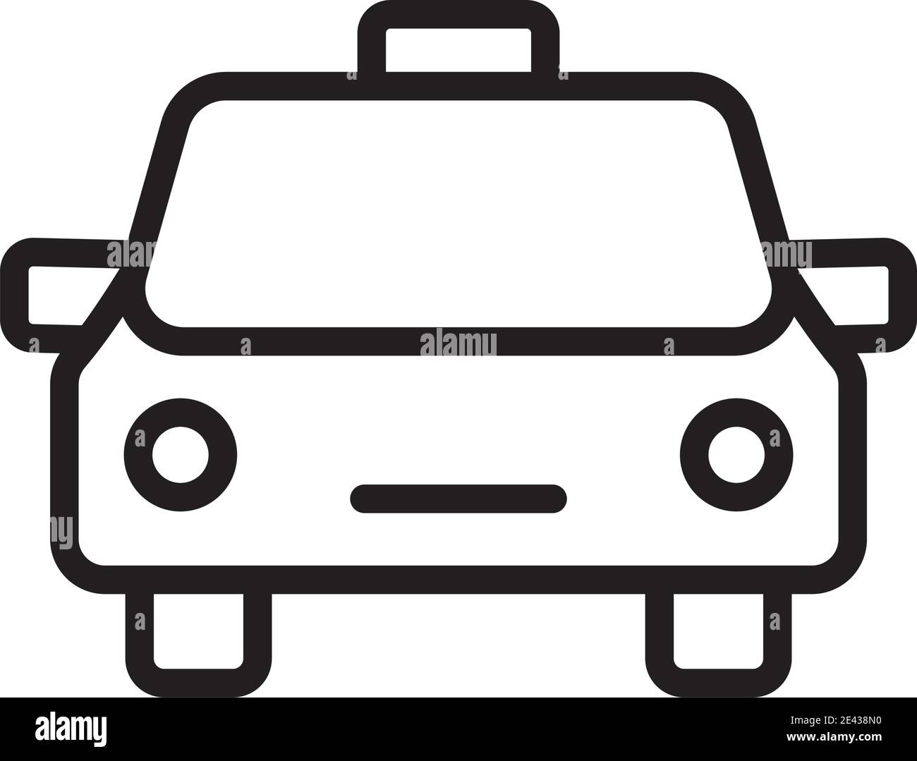 trasporto taxi trasporto linea veicolo stile icona disegno vettoriale illustrazione Illustrazione Vettoriale