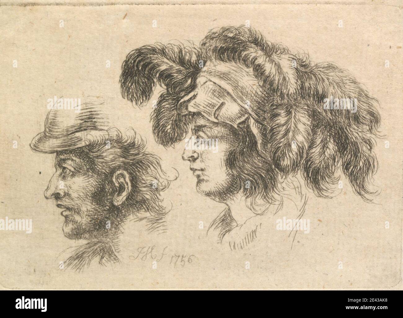 Stampa di artista sconosciuto, Collezione di stampe di Dilettanti notevole, c. 1780. Disincrostazione elettrolitica. Foto Stock