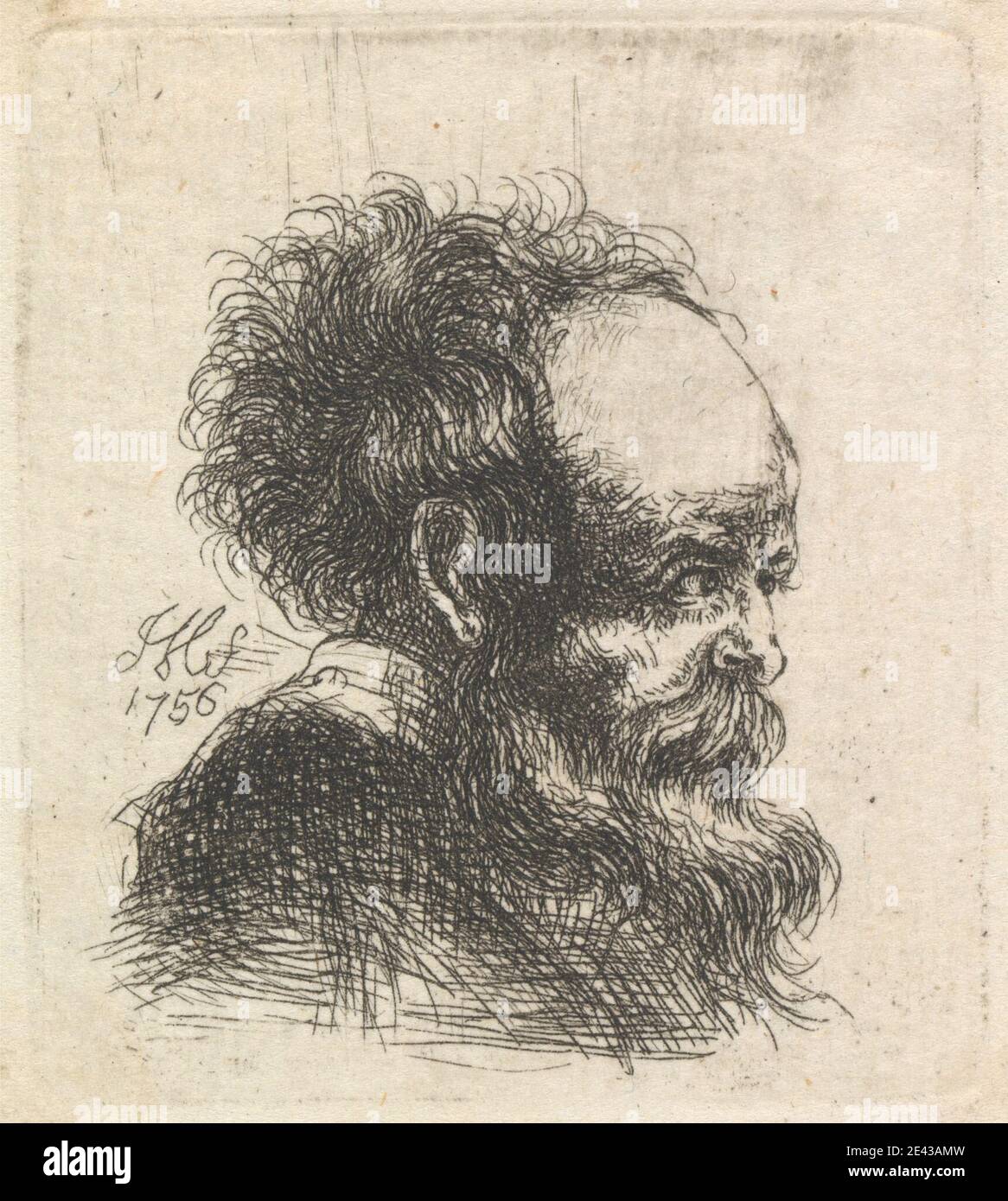 Stampa di artista sconosciuto, Collezione di stampe di Dilettanti notevole, c. 1780. Disincrostazione elettrolitica. Foto Stock