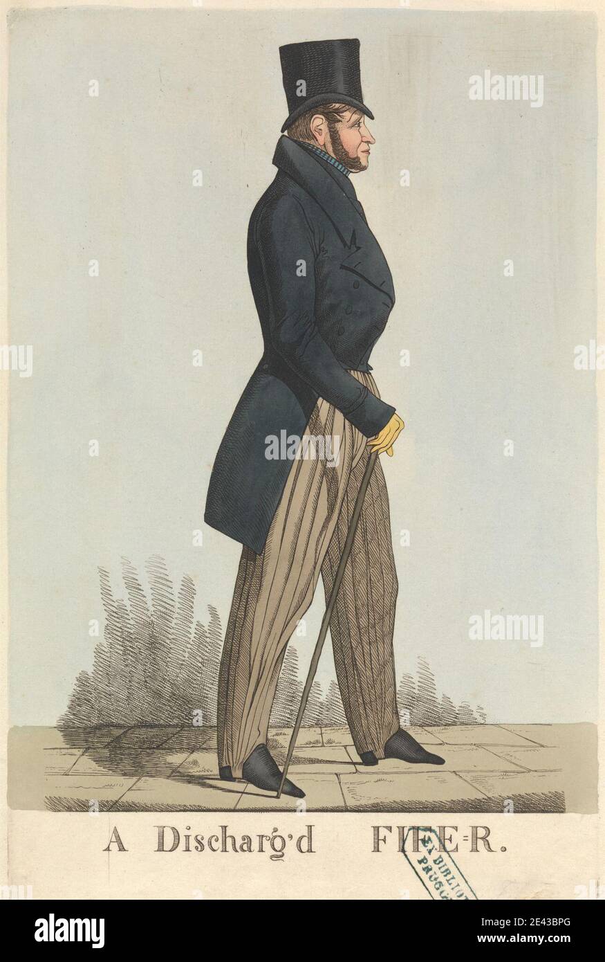 Attribuito a Richard Dighton, 1795â–1880, britannico, A dimesso Fifer, c.. 1821. Incisione colorata a mano sulla carta da wove. Foto Stock