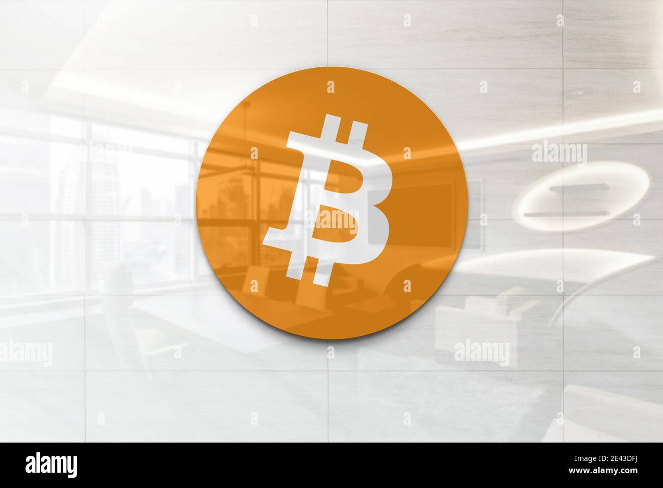 Logo bitcoin Foto Stock