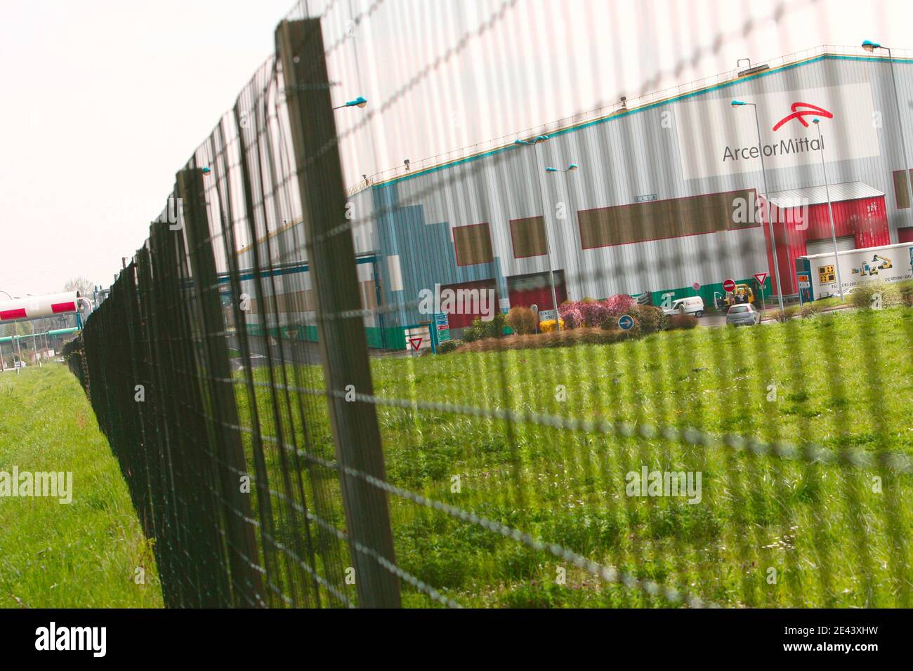 Illustrazione dello stabilimento di Arcelor-Mittal e della sede centrale di Florande, Francia orientale, il 9 aprile 2009. Foto di Mathieu Cugnot/ABACAPRESS.COM Foto Stock