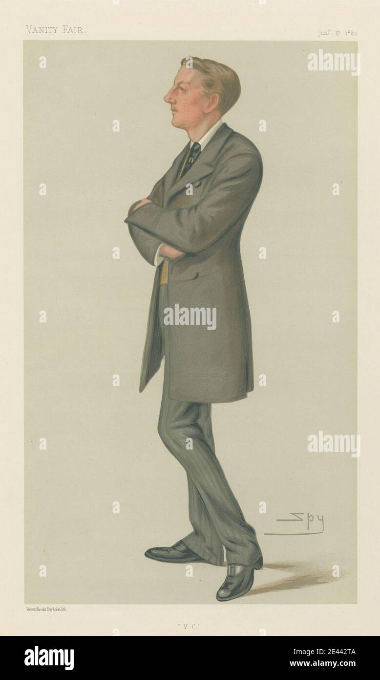 Leslie Matthew 'Sty' Ward, 1851â-1922, British, Vanity Fair: Military and Navy; 'V.C.', Captain Lord Gifford, 17 gennaio 1880, 1880. Cromolitografia. Foto Stock