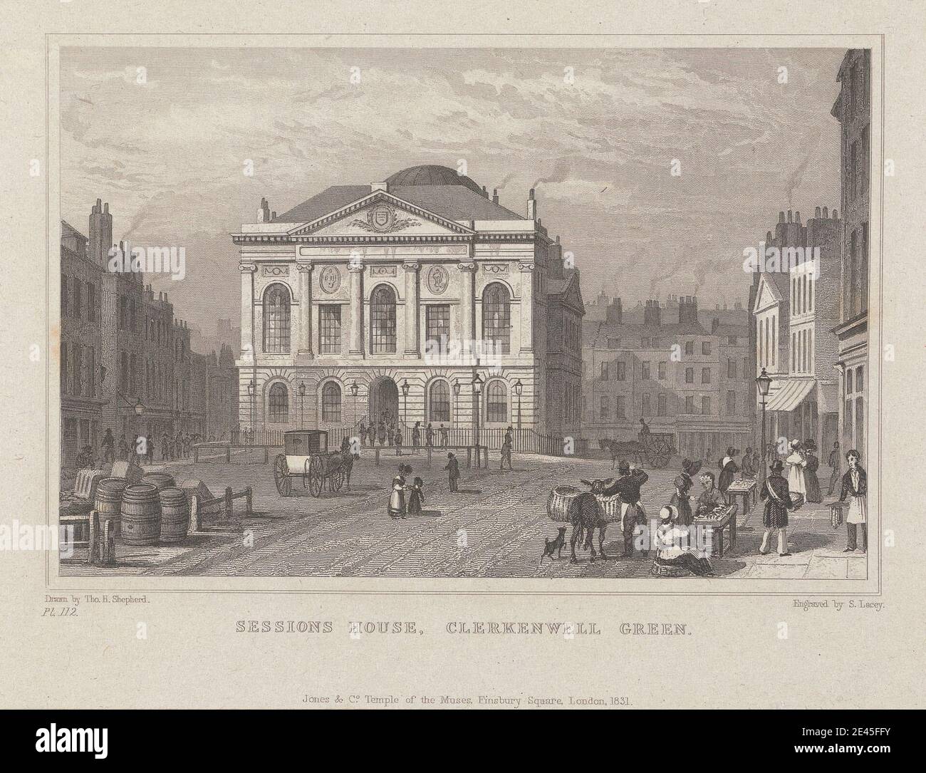 S. Lacey, attivo 1830, Sessions House, Clerkenwell Green, 1831. Incisione. Foto Stock