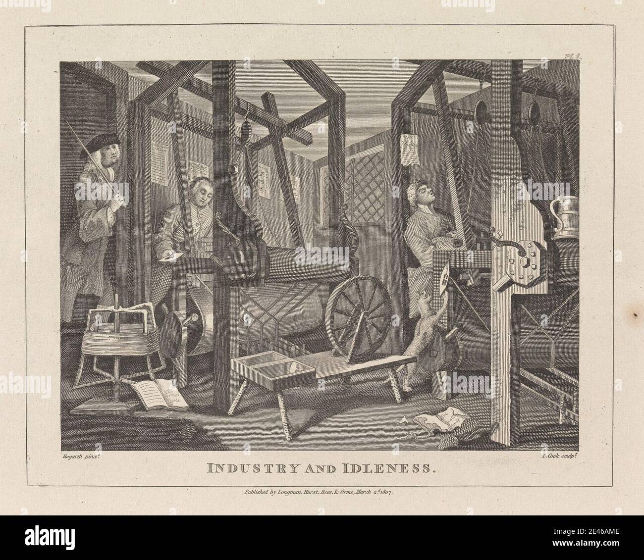 Thomas Cook, 1744â–1818, British, Industry and IDLITECE, 1807. Incisione. Foto Stock