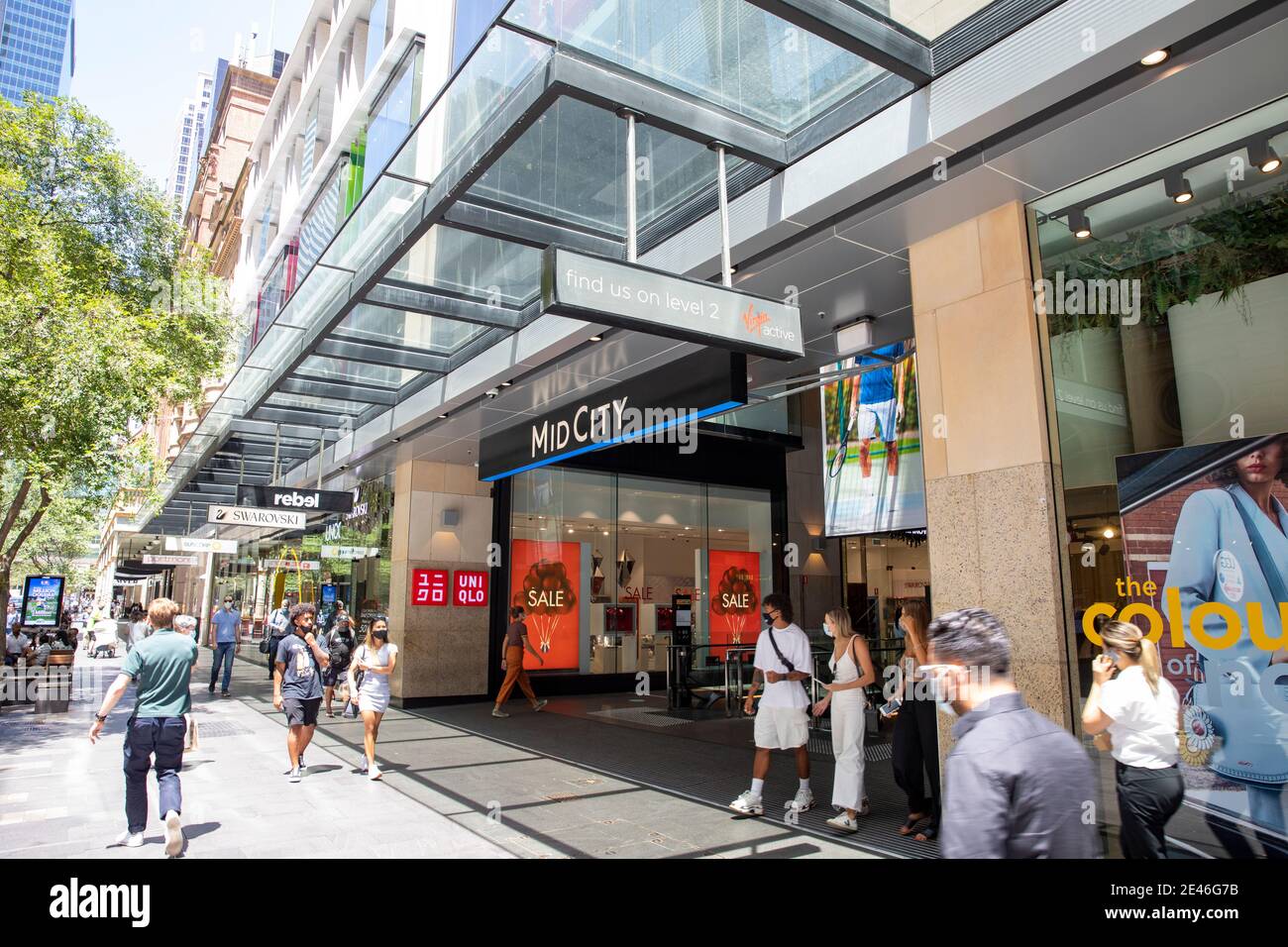 Centro commerciale Mid City in Pitt Street, nel centro citta' di Sydney, NSW, Australia Foto Stock