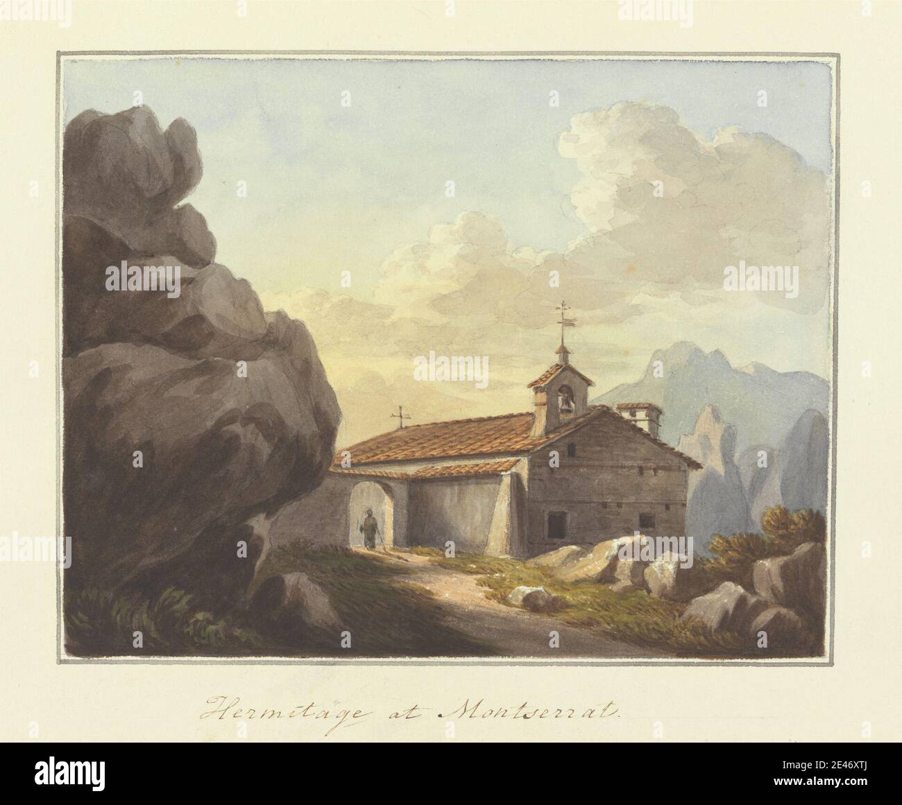 Sir Richard Colt Hoare, 1758–1838, britannico, [uno da] viste in Sassonia, Francia, Spagna, Reba, Italia, Sicilia.., ca. 1817. Acquerello e inchiostro nero su grafite su carta wove. Dominio pubblico Foto Stock