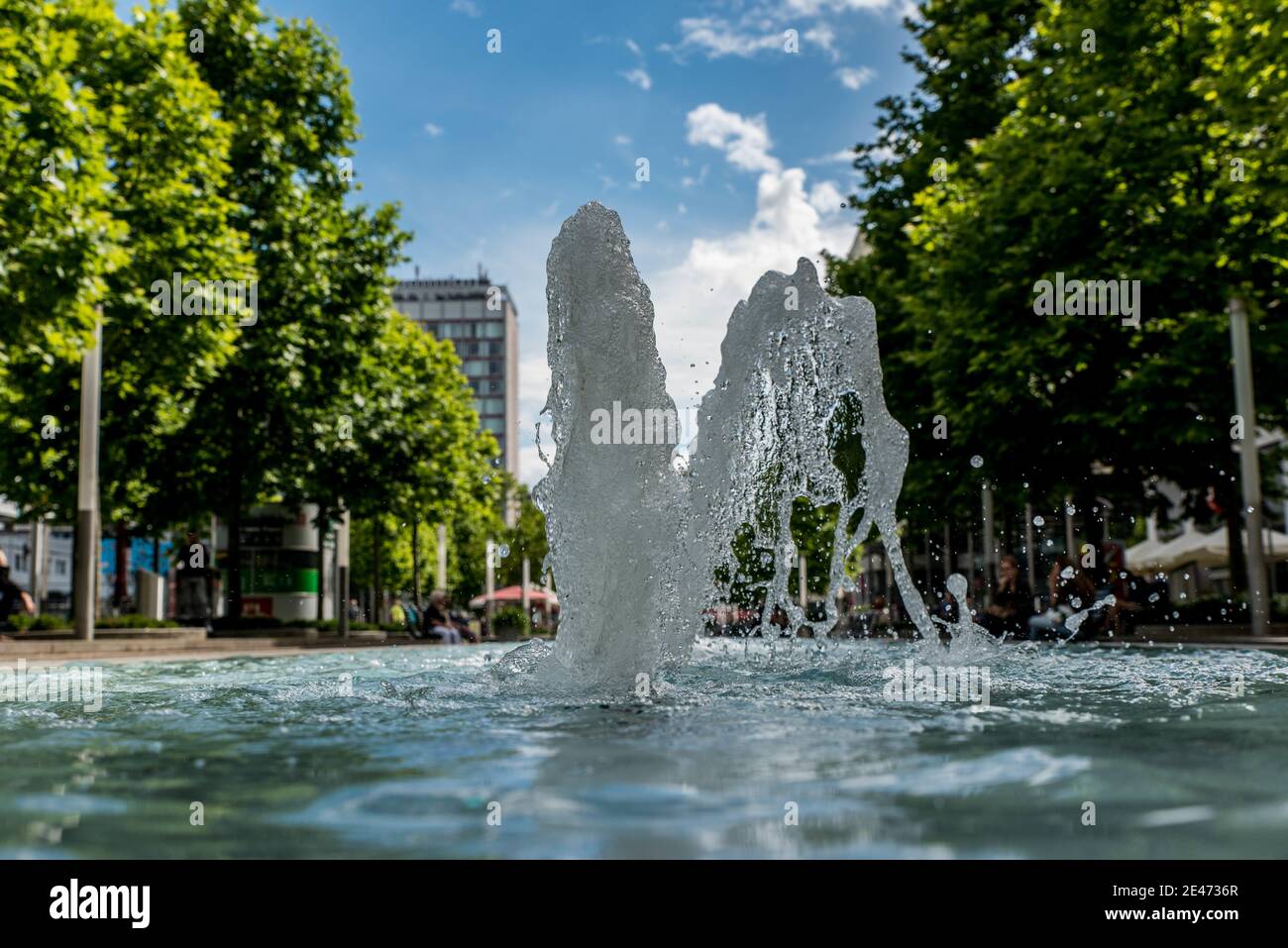 Fontana in Via Praga Foto Stock