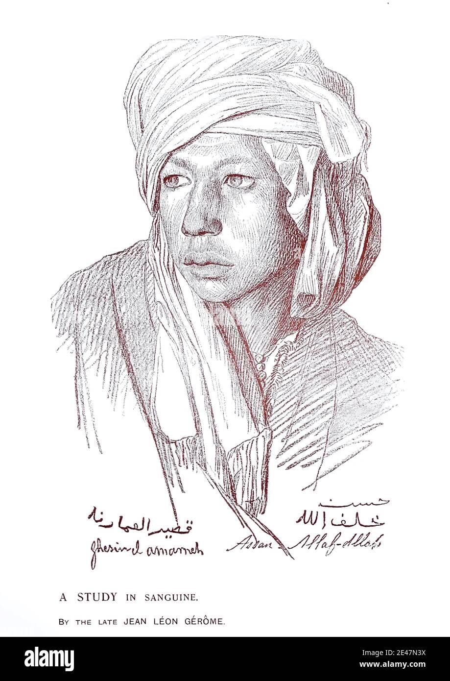 Uno studio a Sanguine di Jean Leon Jerome Foto Stock