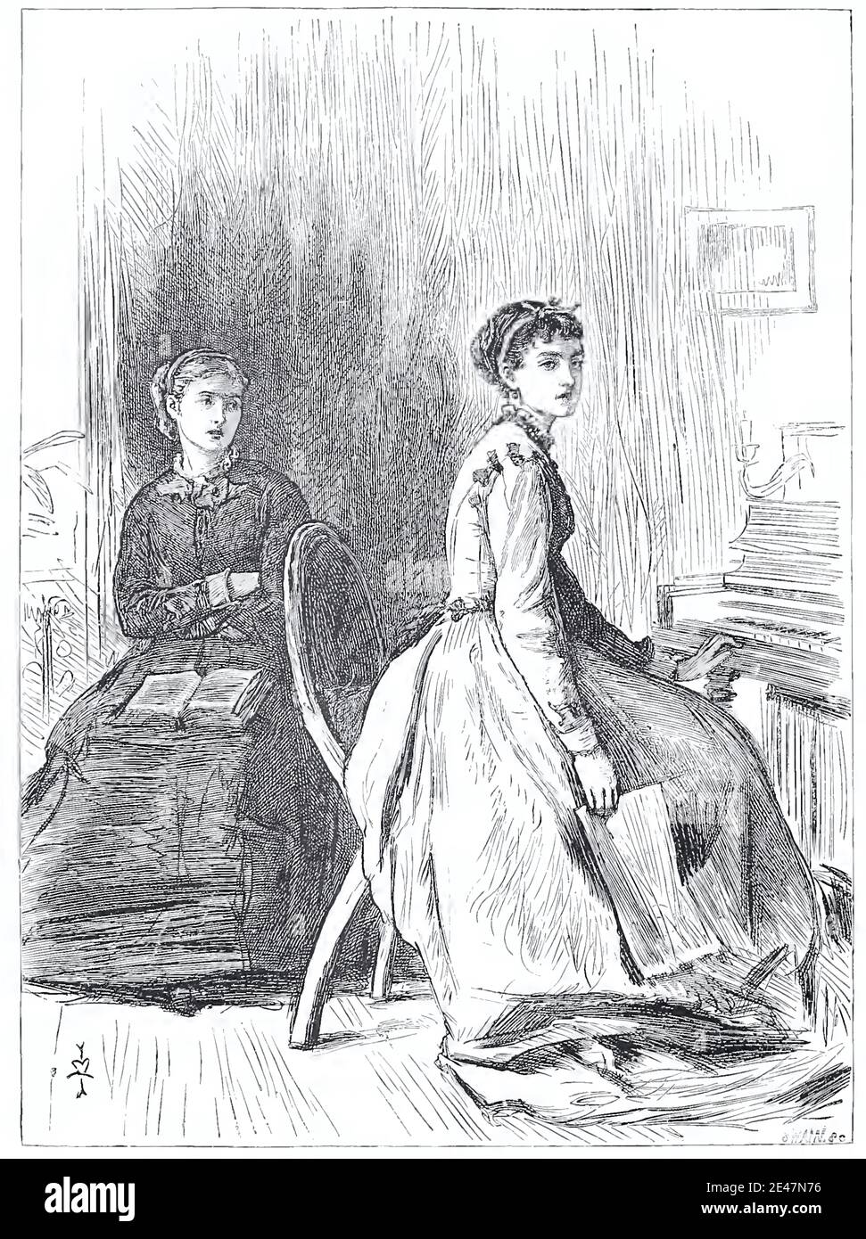 Due Fair Maidens di John Milllais Foto Stock