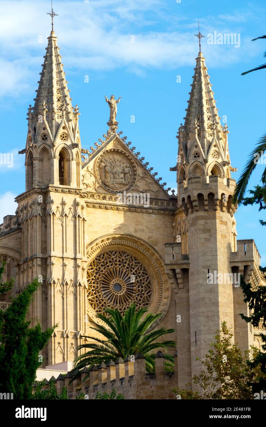 Cattedrale di Palma di Maiorca la Seu Spagna Foto Stock