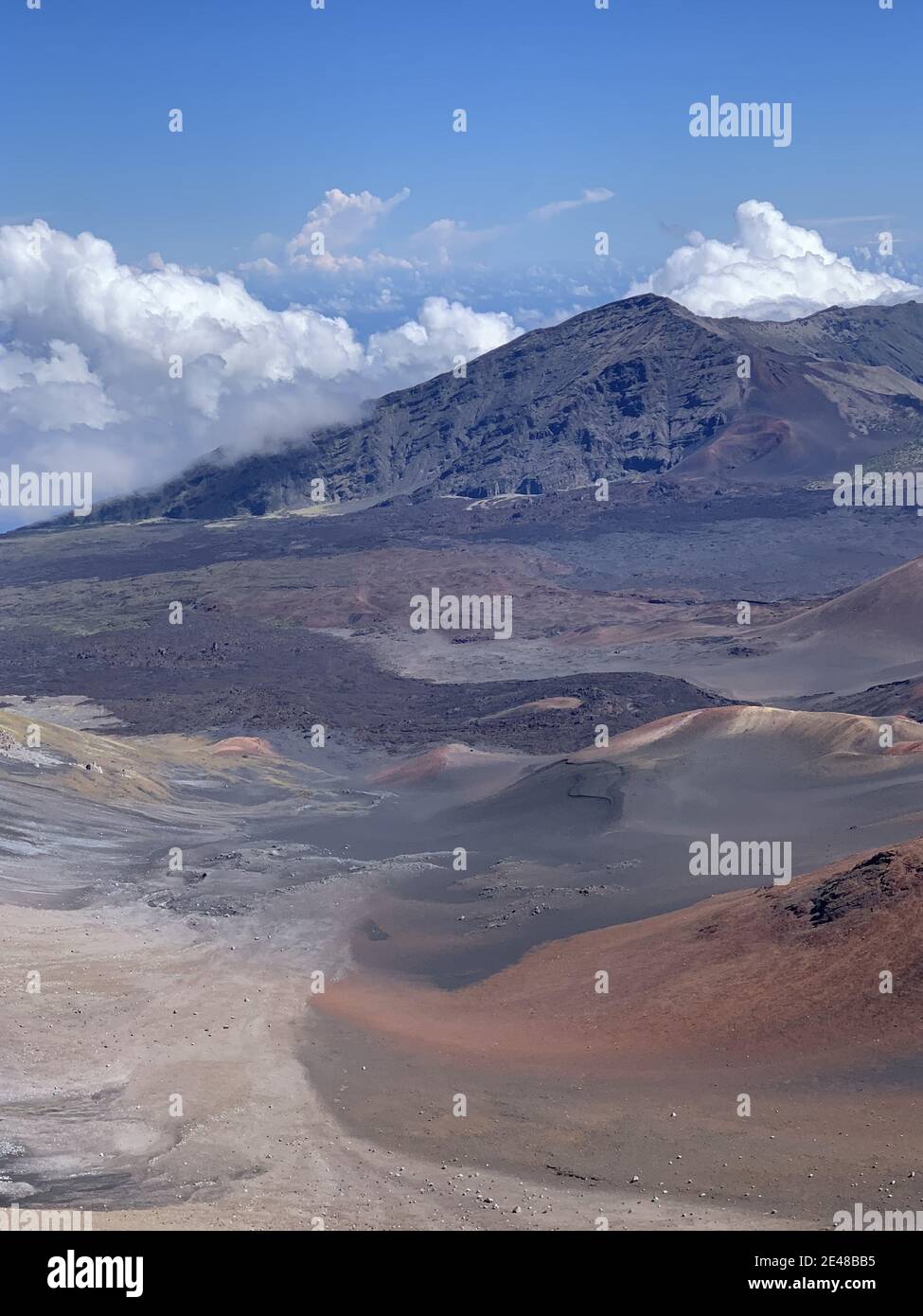 Bellissimo scatto di paesaggio panoramico del vulcano East Maui Sull'Isola Hawaiiana di Maui Foto Stock
