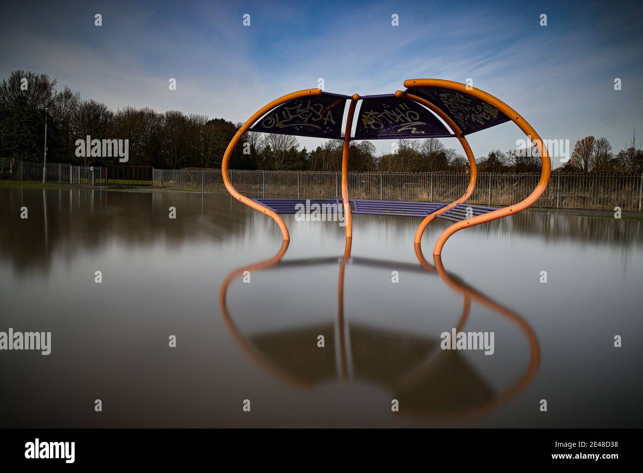 Darcy Storm Park alluvione regno unito Foto Stock