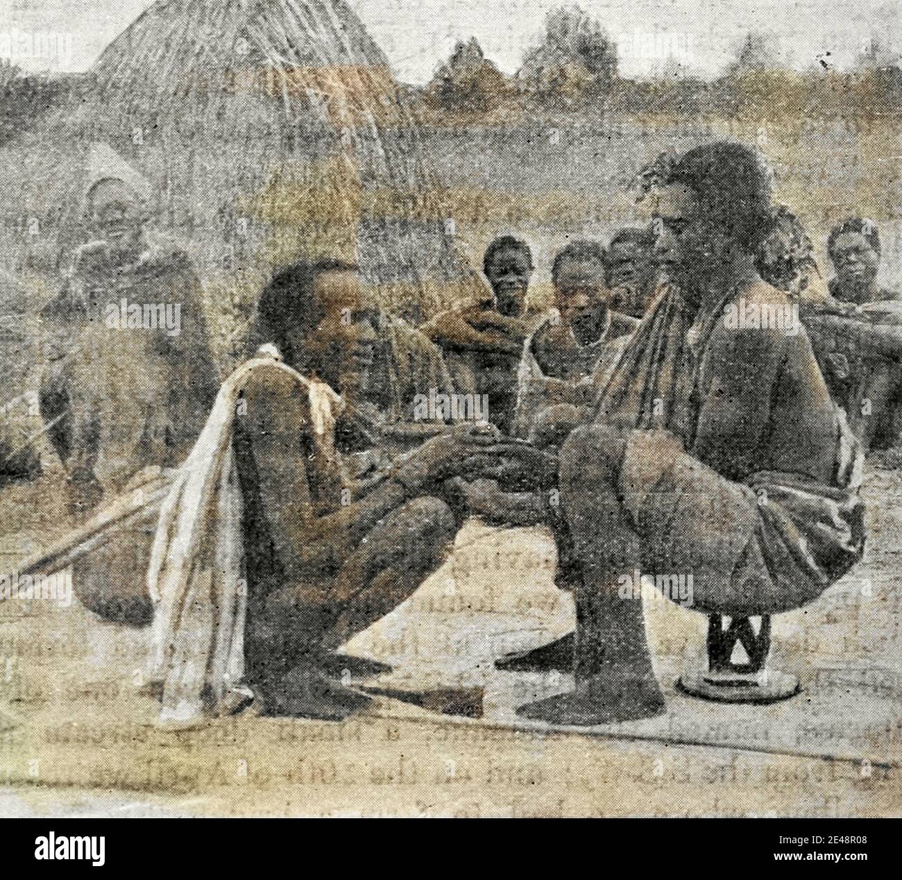 Barotse [Lozi People] salutazioni dal libro ' Viaggi Missionari e ricerche in Sud Africa ' di Livingstone, David, 1813-1873; Arnot, Fred. S. (Frederick Stanley), 1858-1914; pubblicato a Londra da J. Murray nel 1899 Foto Stock