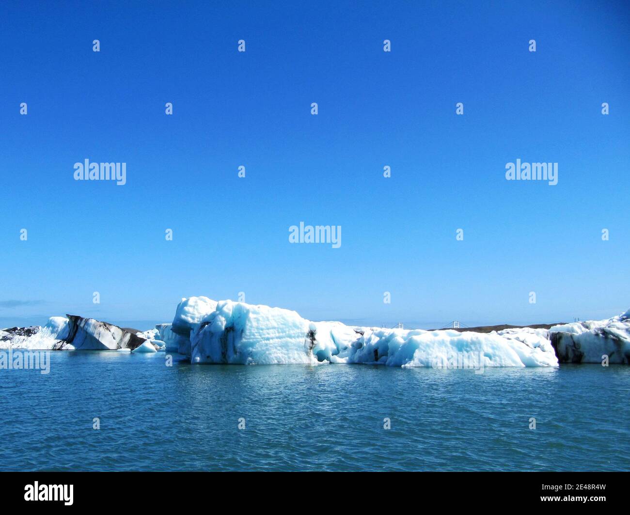 Laguna del ghiacciaio di Jökulsárlón in Islanda Foto Stock