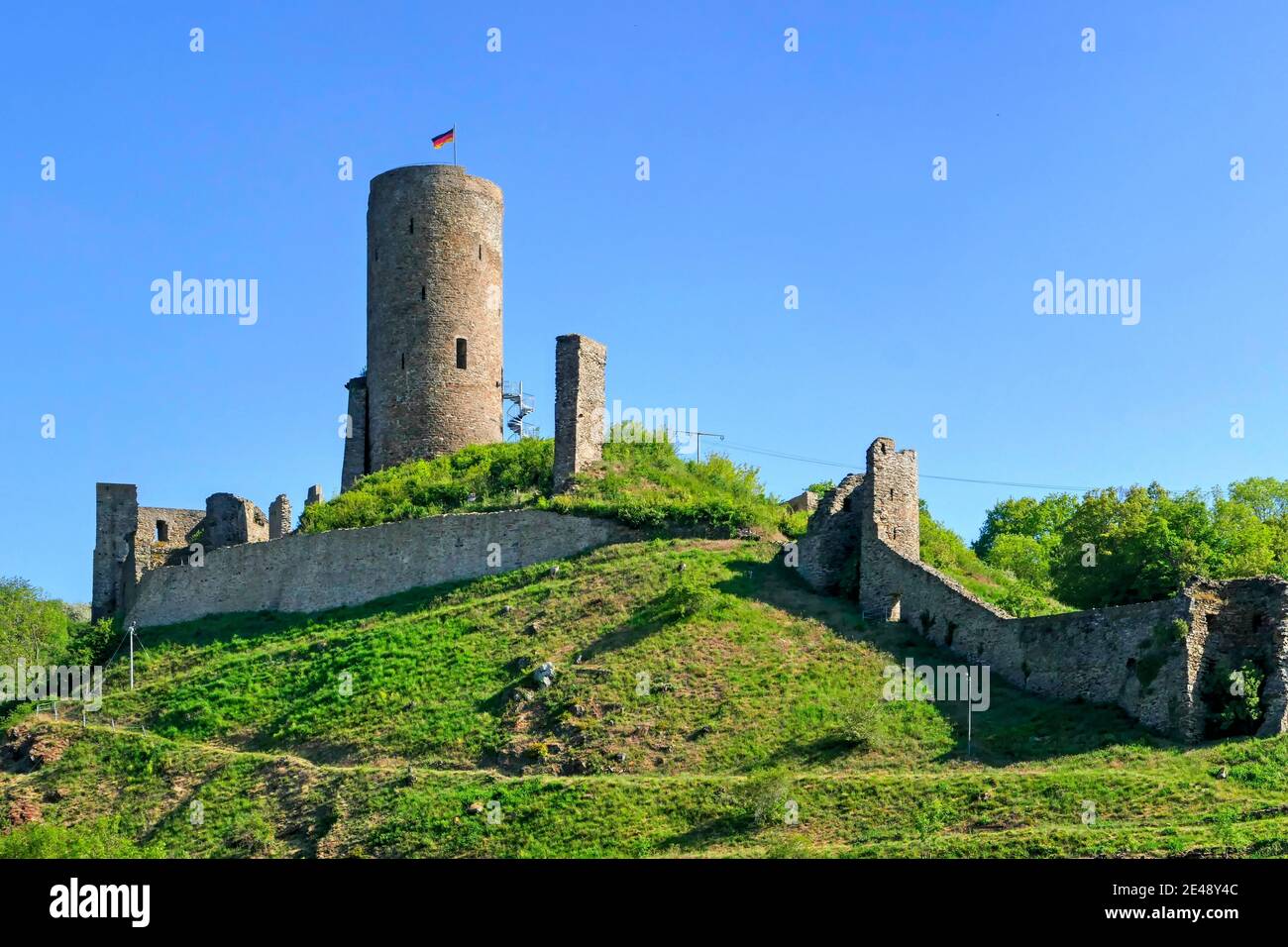 Löwenburg, Monreal an der Elz, Eifel, Renania-Palatinato, Germania Foto Stock