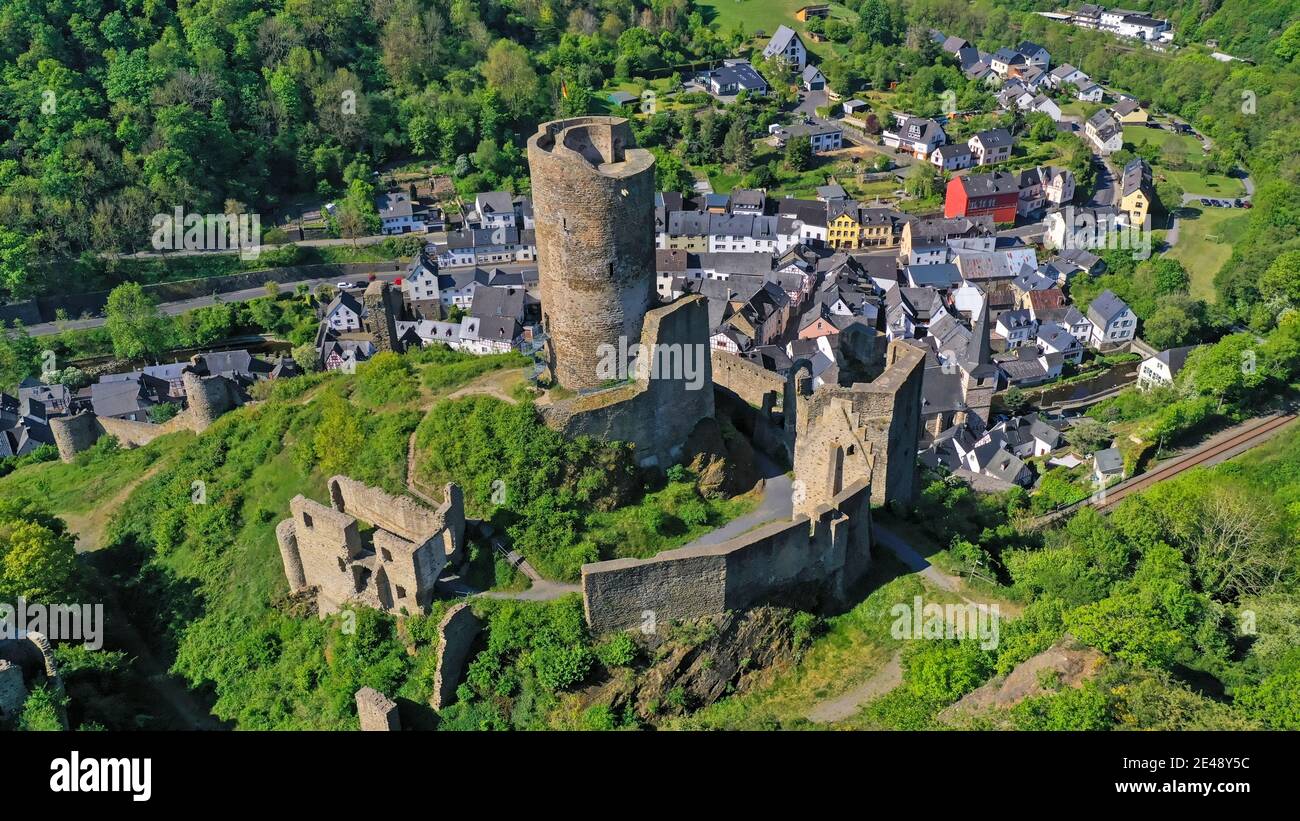 Löwenburg, Monreal an der Elz, Eifel, Renania-Palatinato, Germania Foto Stock