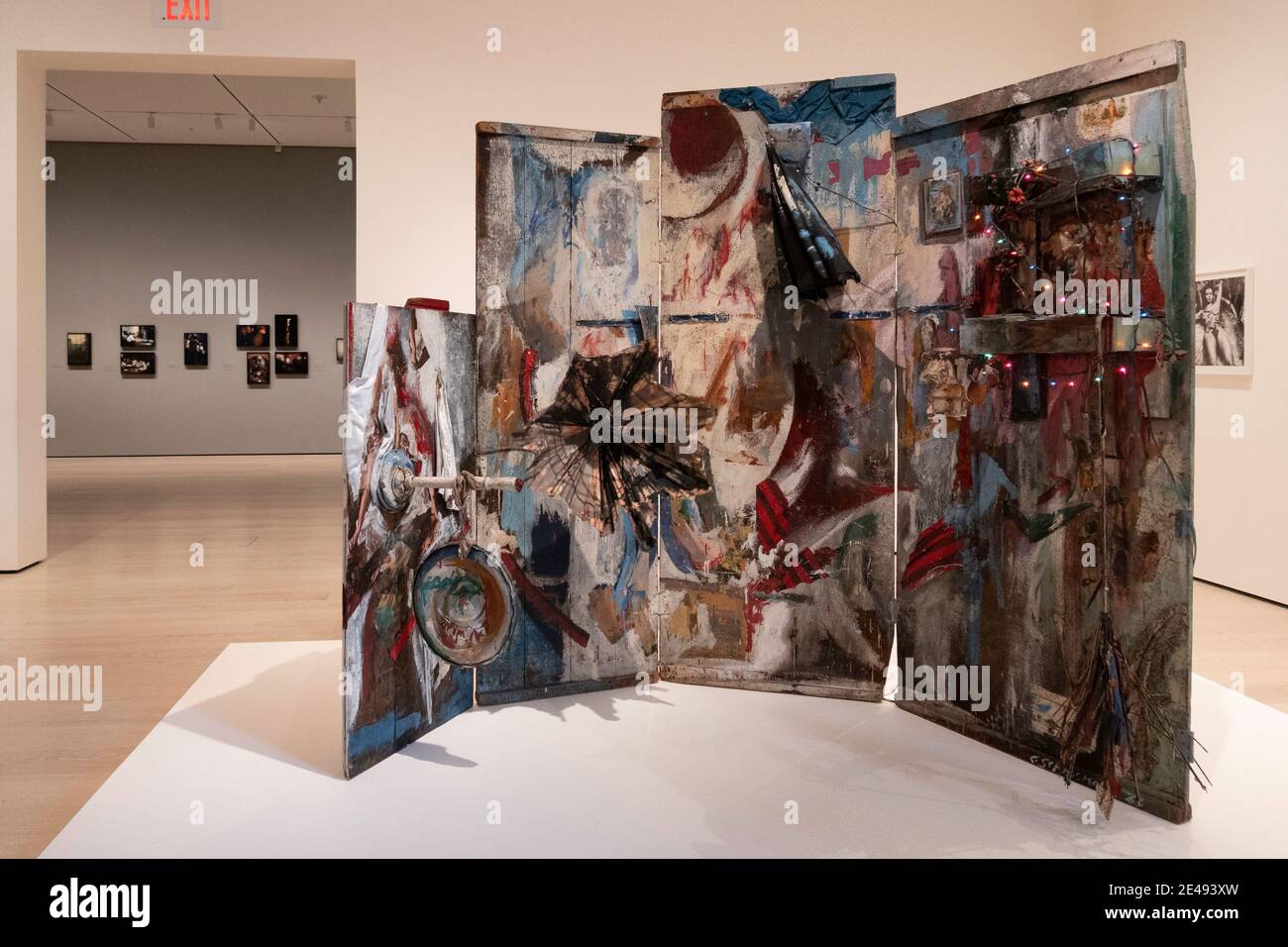 Pittura d'azione Carolee Schneemann al Museum of Modern Art di New York City, USA Foto Stock
