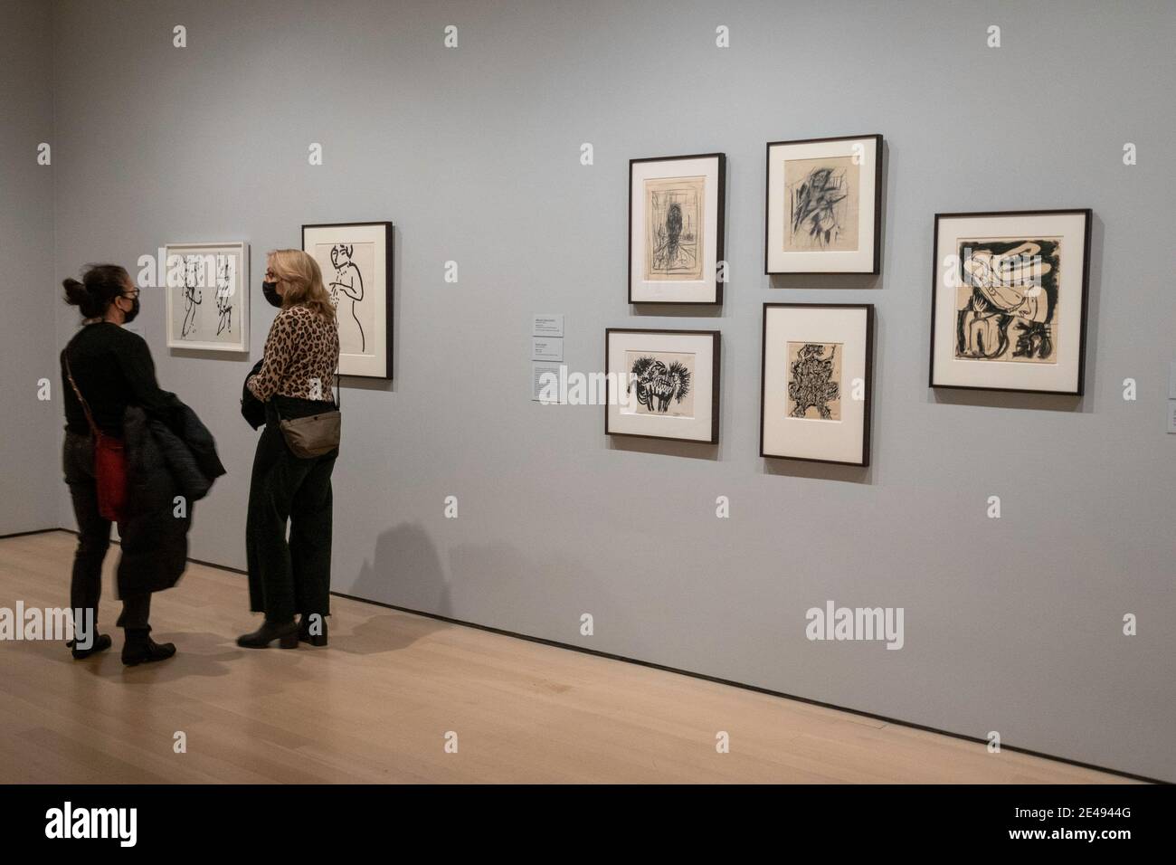 'Degree Zero: Drawing at MidCentury' è una collezione d'arte dal 1948 al 1961 al Museum of Modern Art di New York City, USA Foto Stock