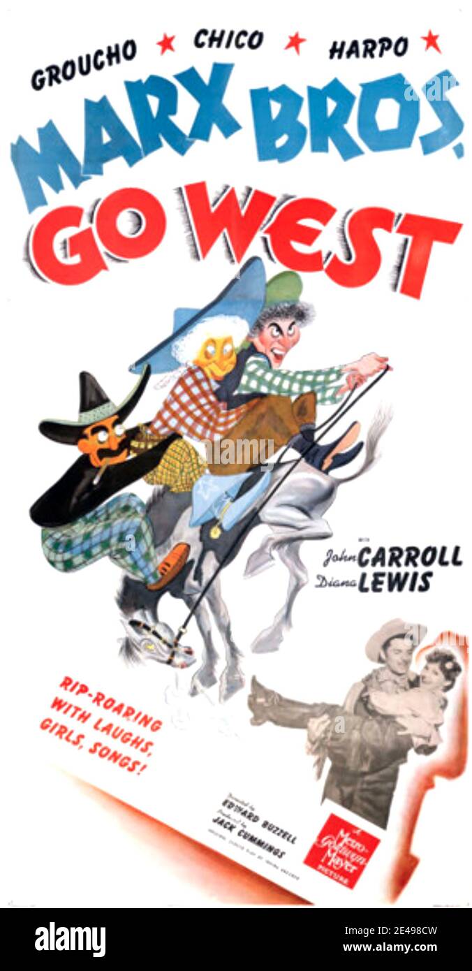 GO WEST 1940 MGM film con i Marx Brothers Foto Stock
