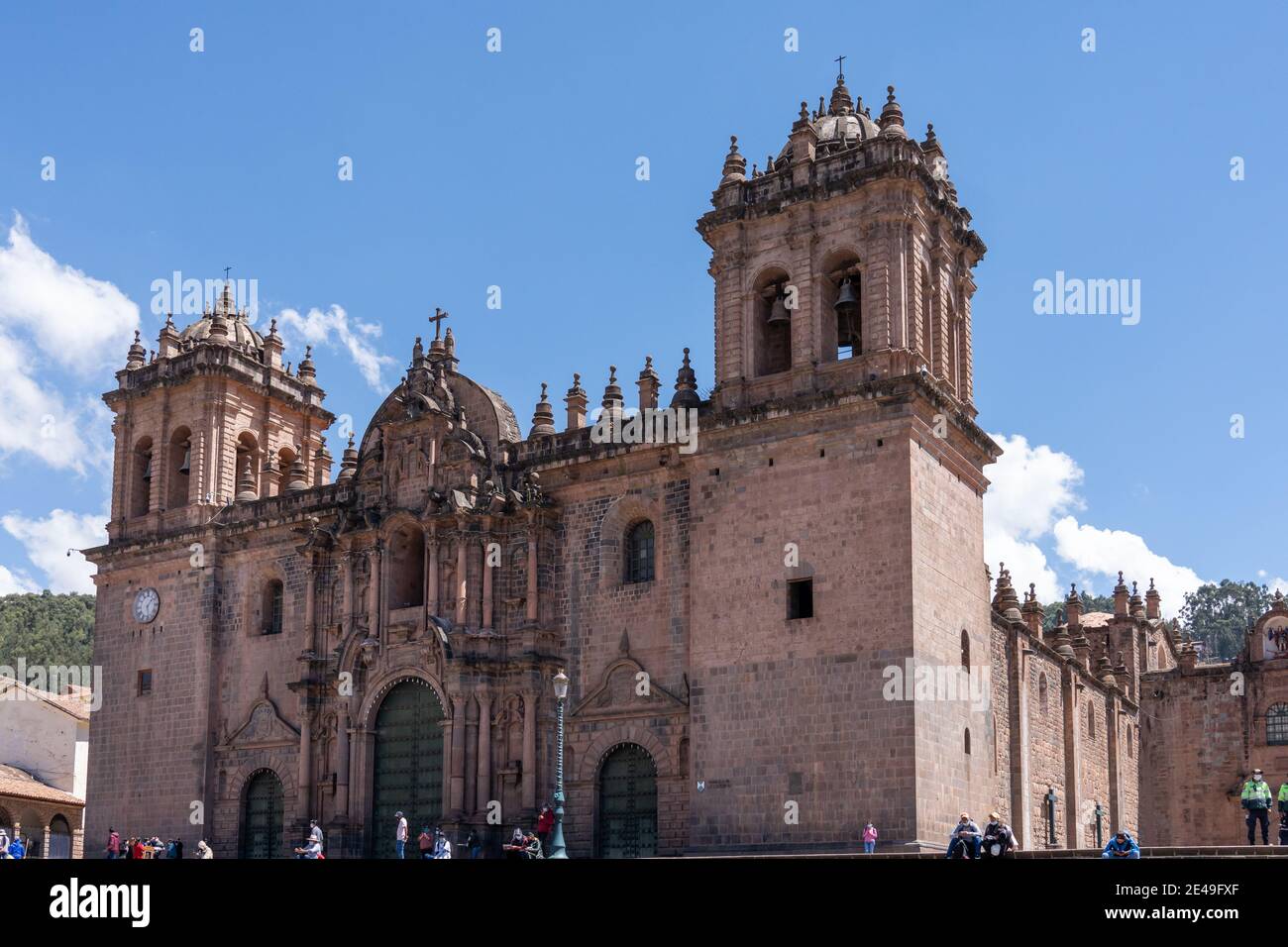 Cattedrale di Cusco nelle Ande peruviane (Basilica Cattedrale dell'Assunzione della Vergine) È la chiesa principale dell'arcidiocesi cattolica romana Foto Stock