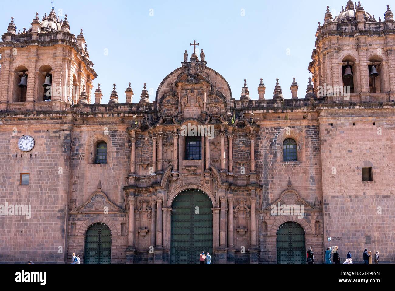 Cattedrale di Cusco nelle Ande peruviane (Basilica Cattedrale dell'Assunzione della Vergine) È la chiesa principale dell'arcidiocesi cattolica romana Foto Stock
