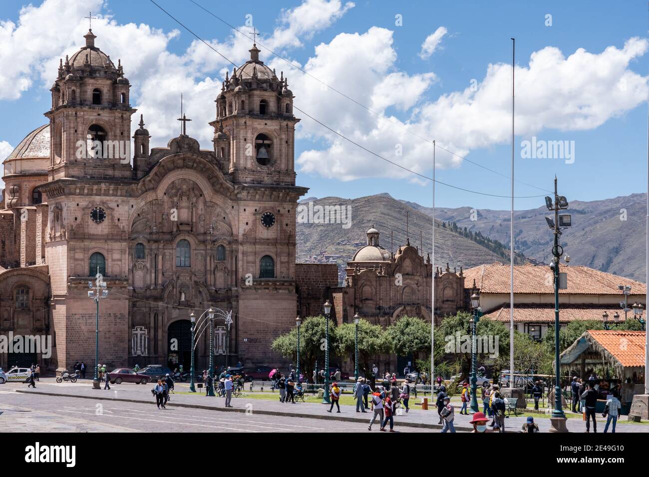 Cattedrale di Cusco nelle Ande peruviane (Basilica Cattedrale dell'Assunzione della Vergine) È la chiesa principale dell'arcidiocesi cattolica romana Foto Stock