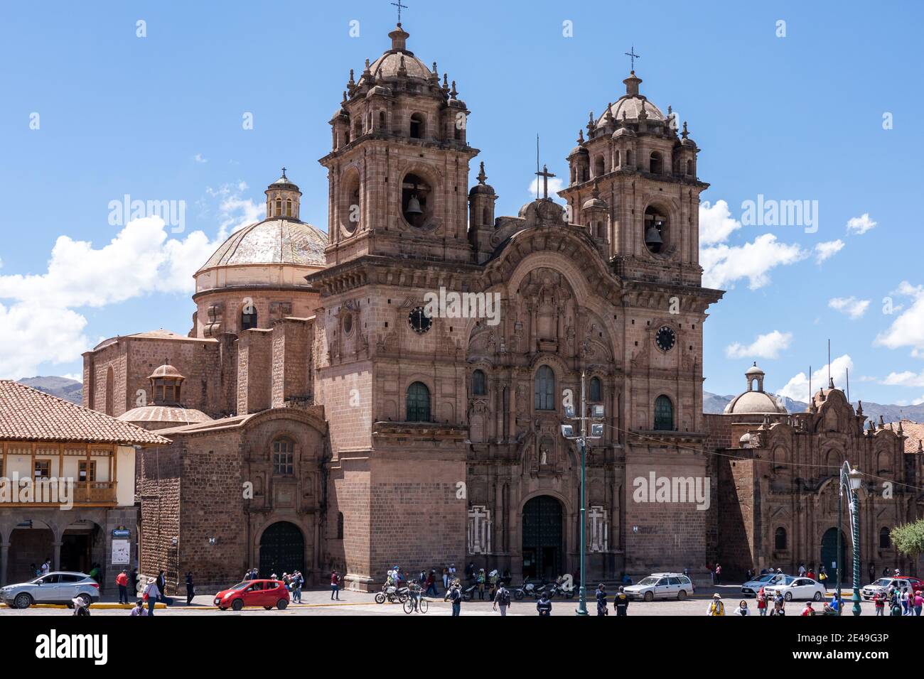 Cattedrale di Cusco nelle Ande peruviane (Basilica Cattedrale dell'Assunzione della Vergine) È la chiesa principale dell'arcidiocesi cattolica romana Foto Stock