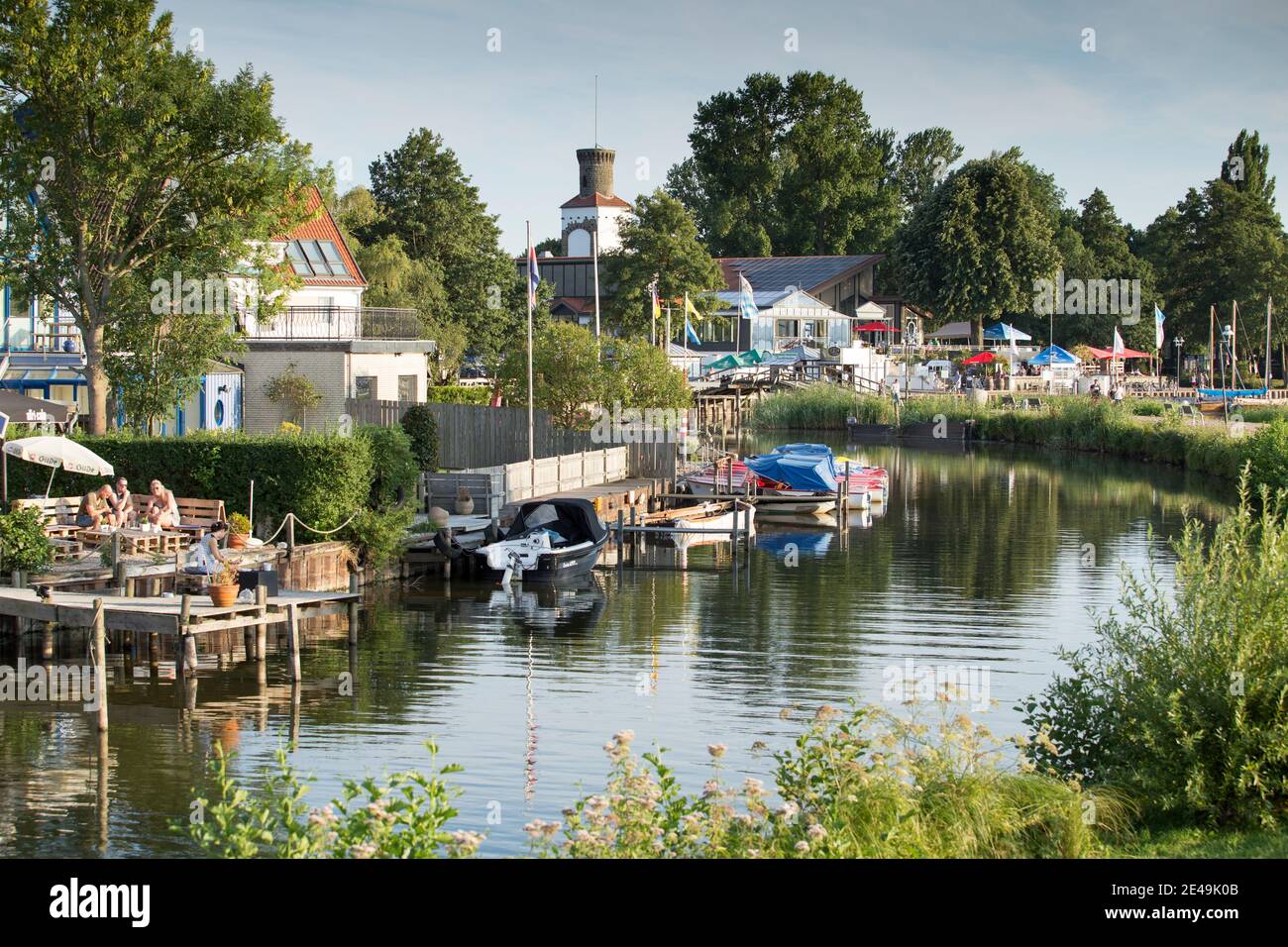 Terrazza sulla spiaggia (ristorante), Steinhude, regione di Hannover Foto Stock