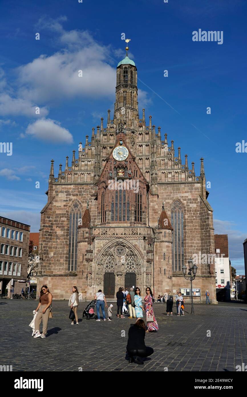 Deutschland, Bayern, Mittelfranken, Nürnberg, Frauenkirche Foto Stock