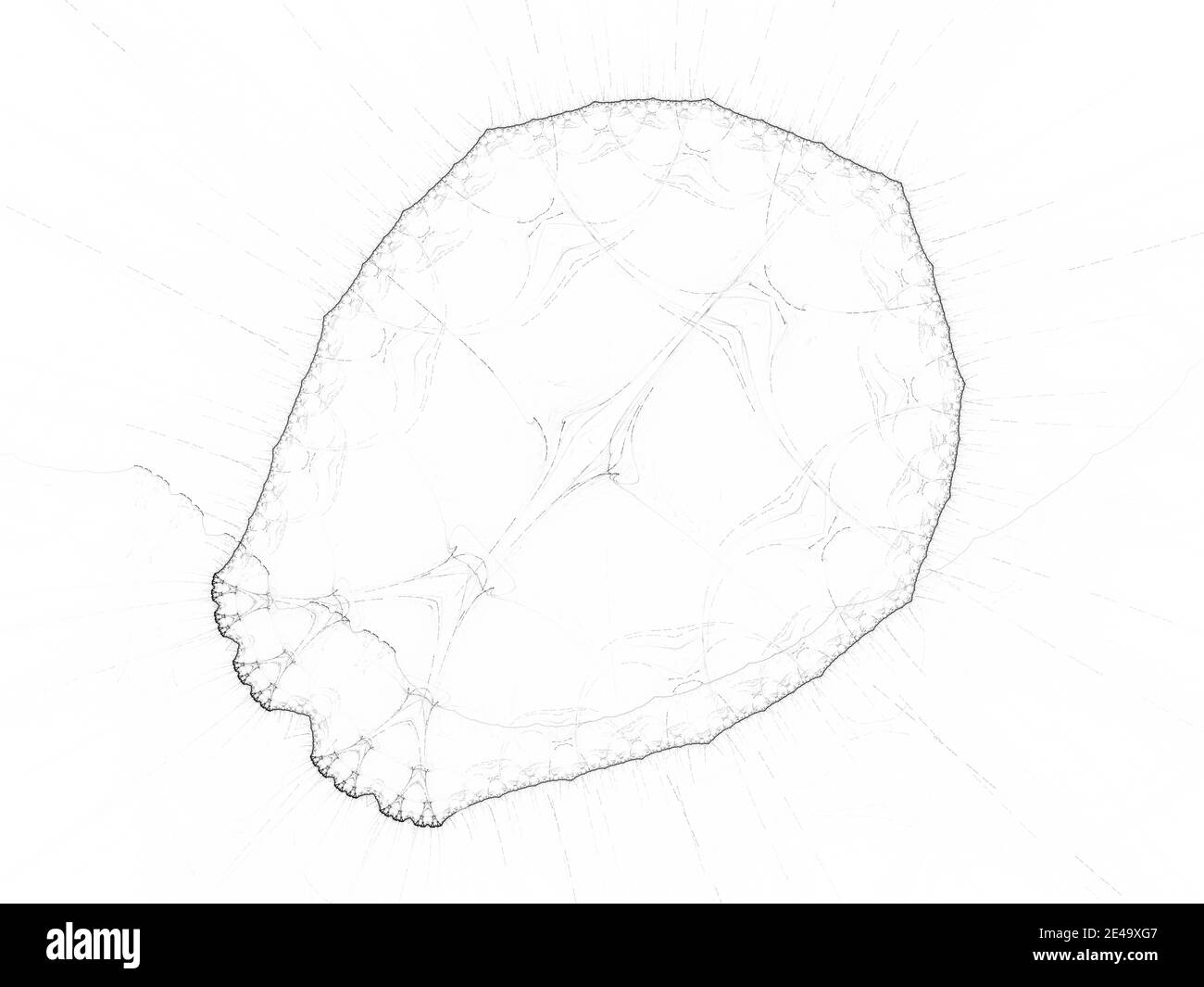 surreale futuristico digitale 3d design arte astratto sfondo illustrazione frattale per la meditazione e la decorazione carta da parati Foto Stock