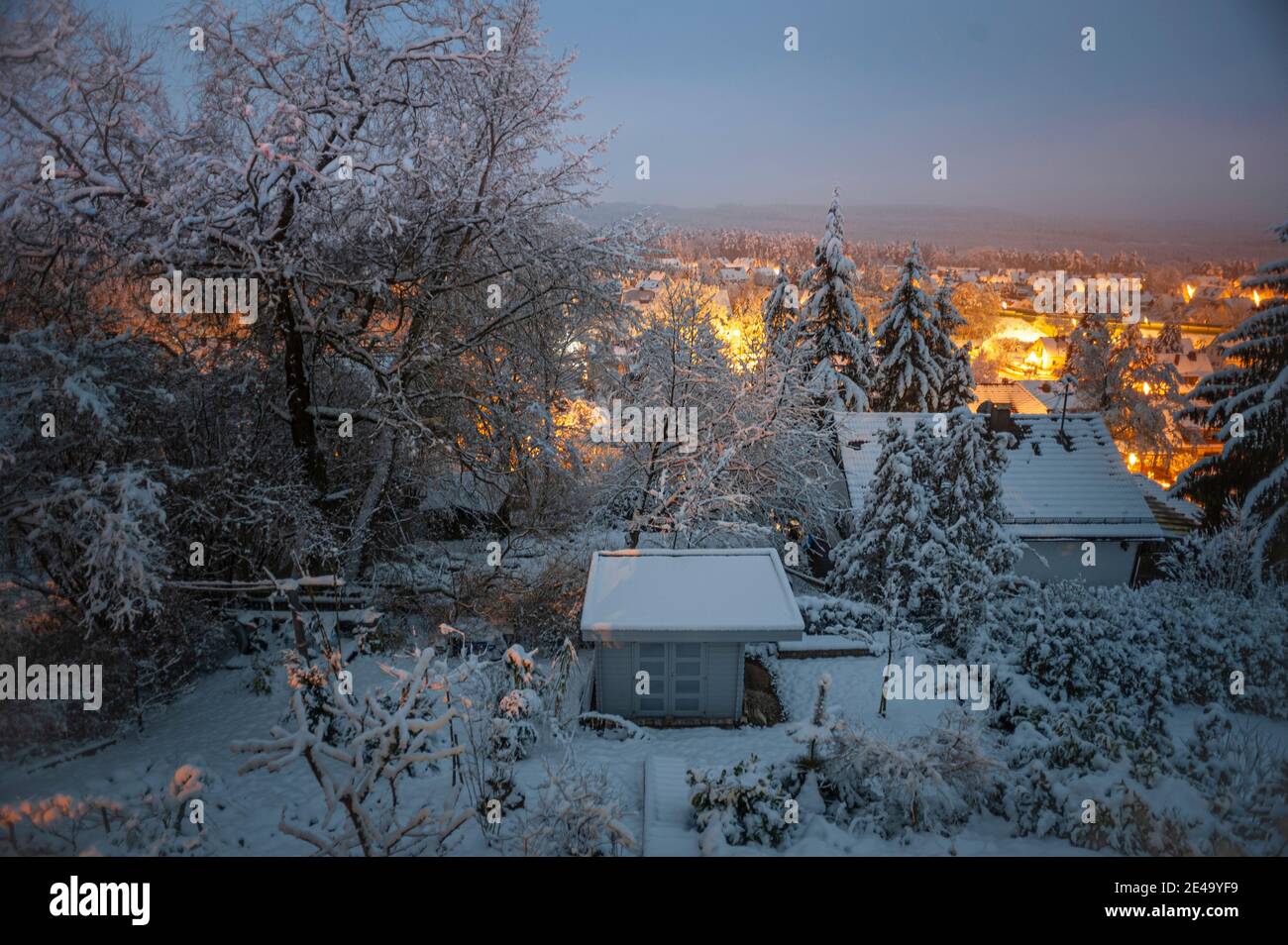 Paesaggio invernale in Franconia Foto Stock