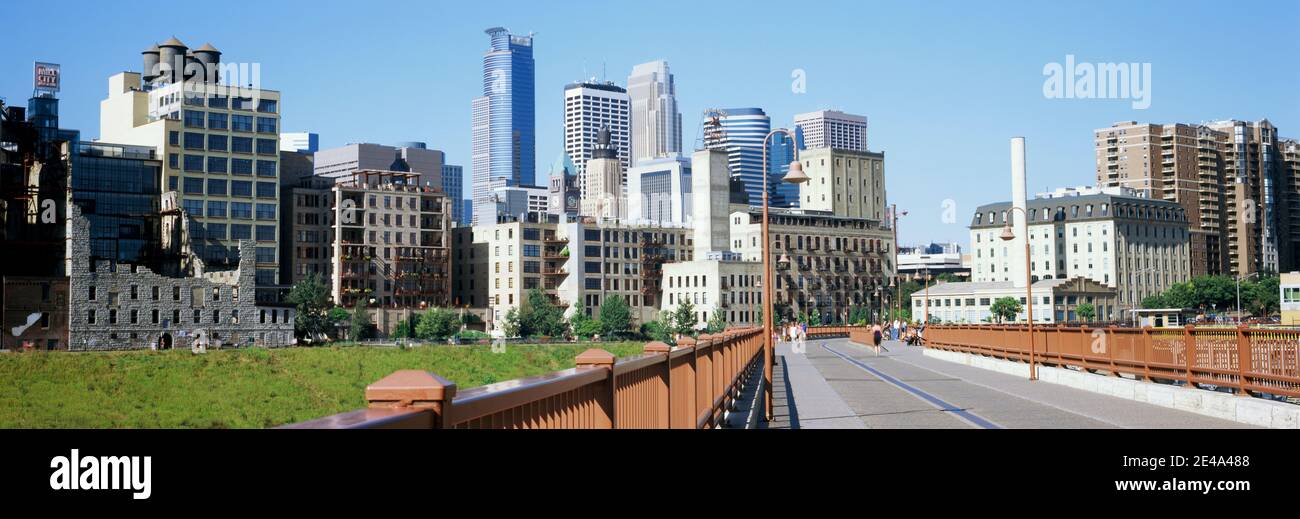 Grattacieli di una città, Minneapolis, Minnesota, Stati Uniti Foto Stock