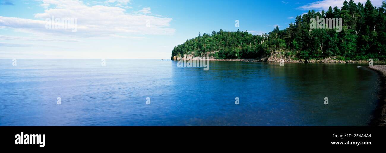 Vista lago, lago Superior, Duluth, Minnesota, Stati Uniti Foto Stock