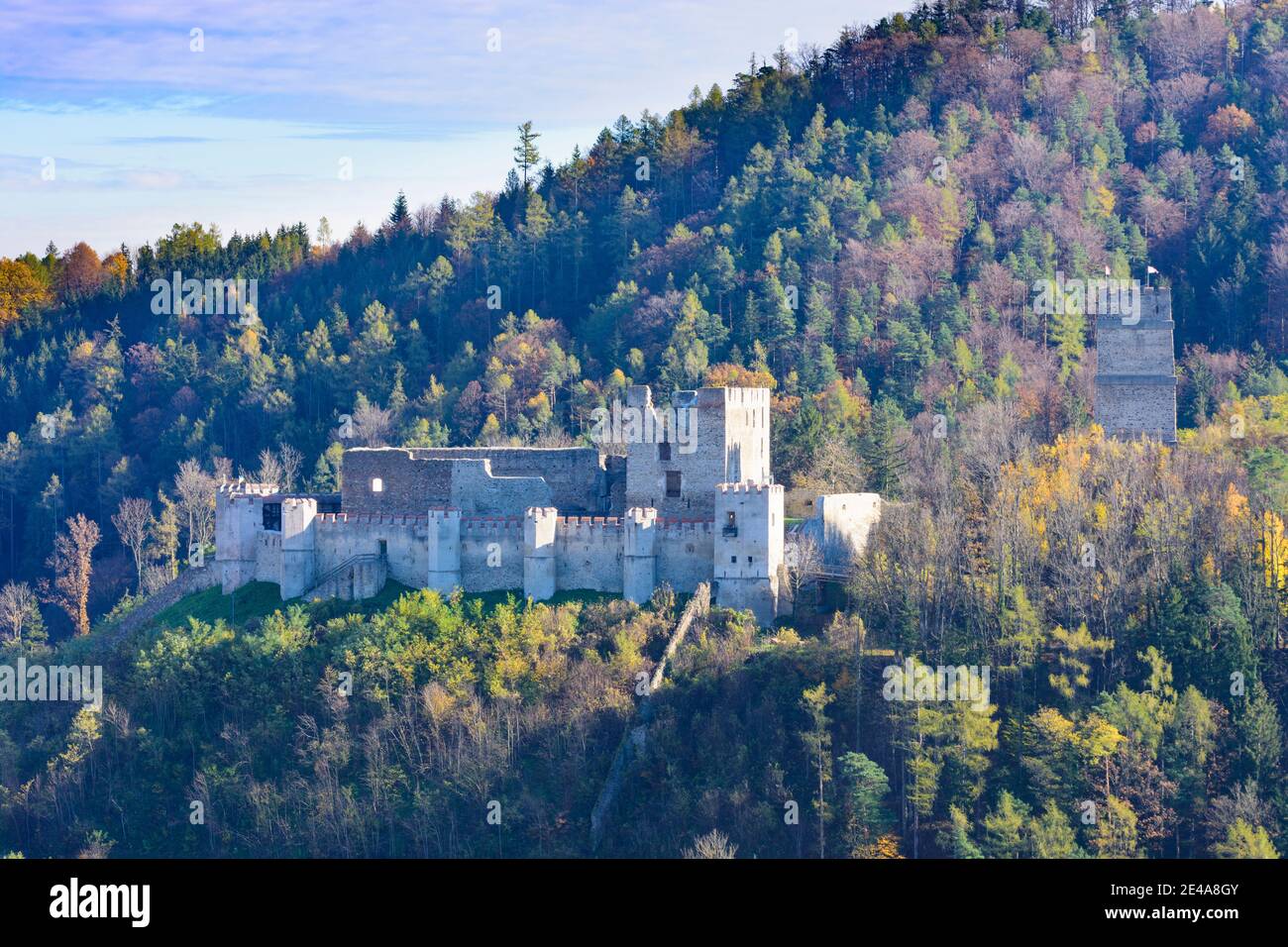 Kirchschlag in der Buckligen Welt, Castello di Kirchschlag, Wiener Alpen, Alpi, Niederösterreich / bassa Austria, Austria Foto Stock
