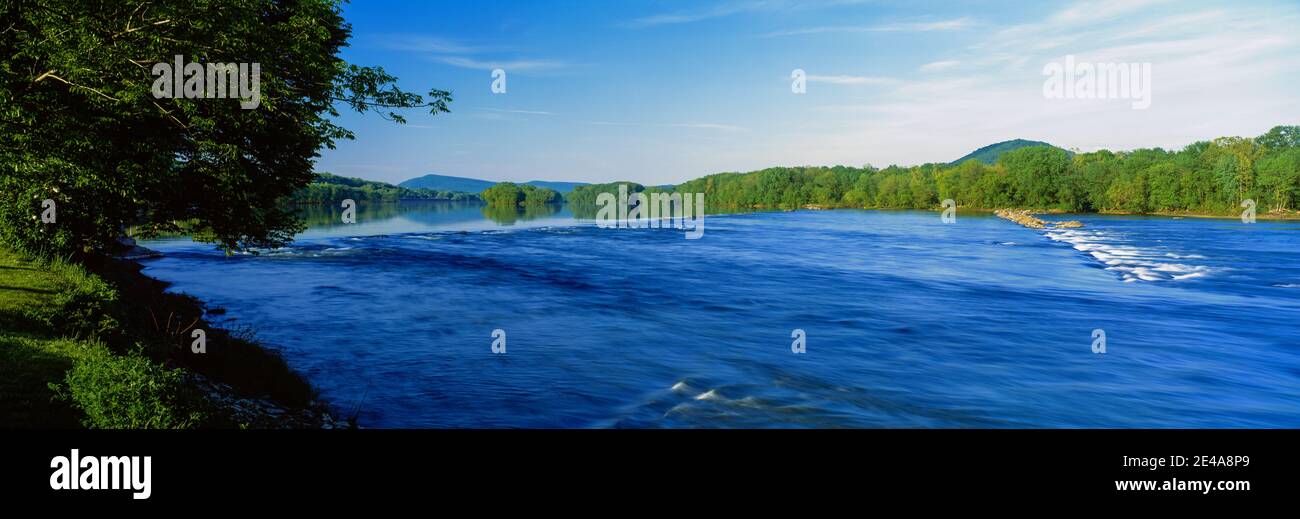 Vista sul fiume Susquehanna, Harrisburg, Pennsylvania, Stati Uniti Foto Stock