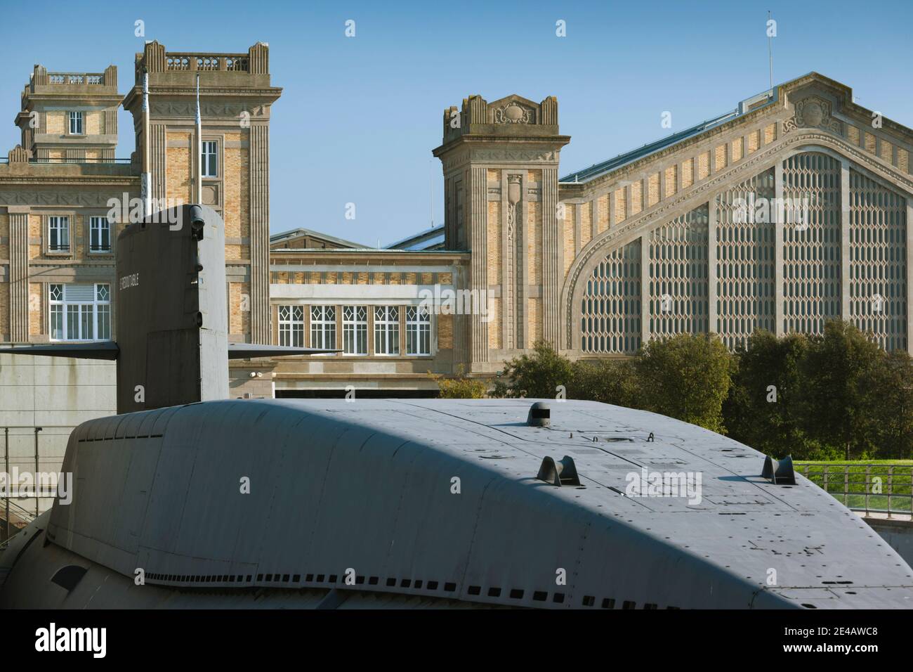 Sottomarino nucleare francese la Redoutable al museo Cite de la Mer, Cherbourg-Octeville, Manica, Normandia, Francia Foto Stock