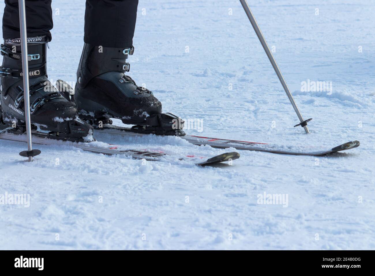 Tema sport invernali. Paesaggio e sport tempo. Foto Stock